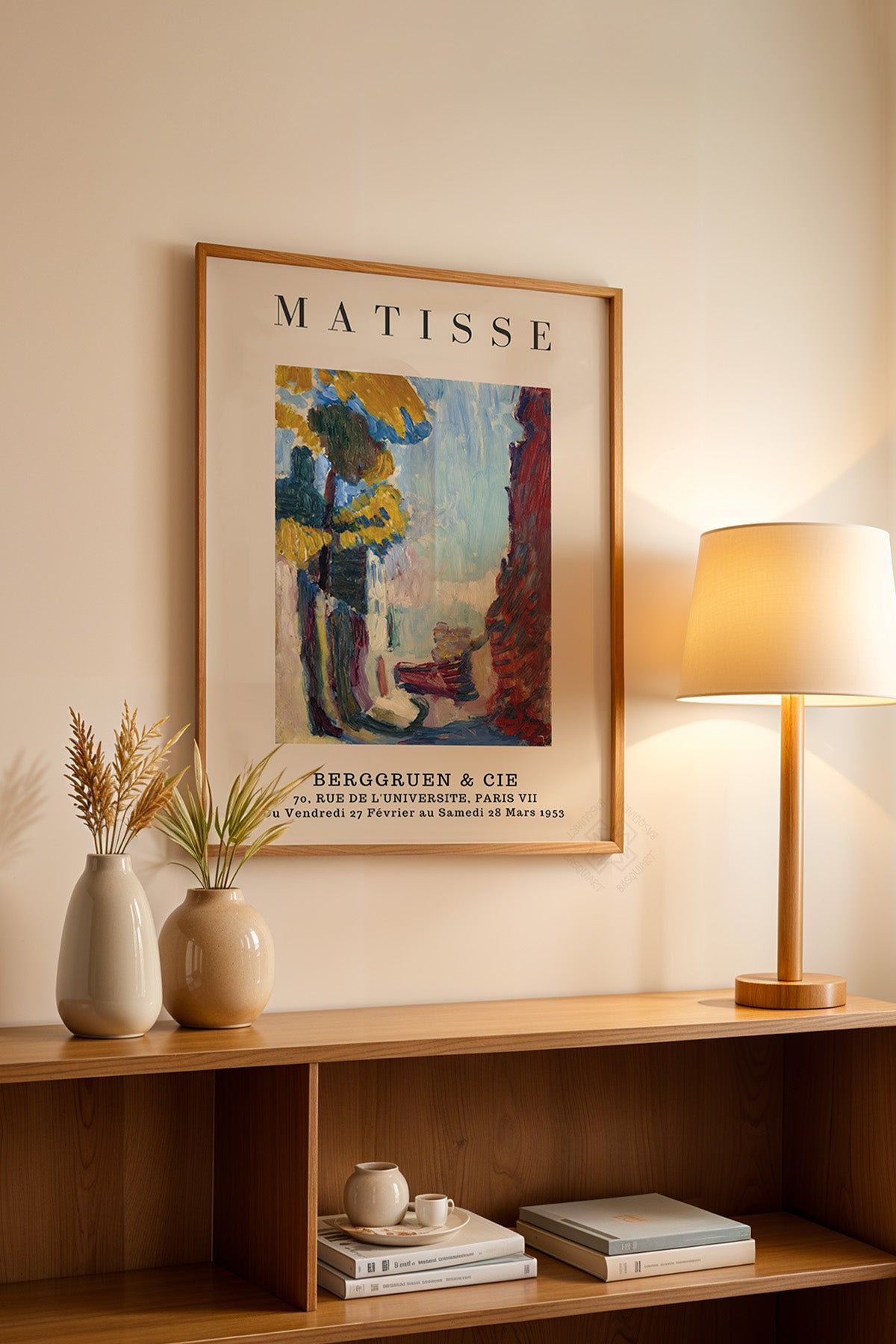 Henri Matisse Serisi Ahşap Çerçeveli Poster, Tablo Duvar Dekoru No:9