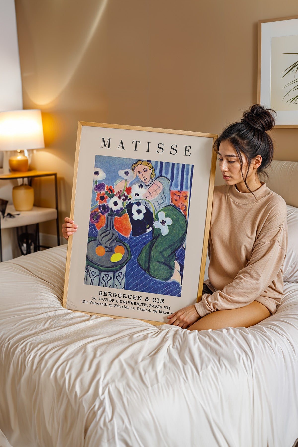 Henri Matisse Serisi Ahşap Çerçeveli Poster, Tablo Duvar Dekoru No:12