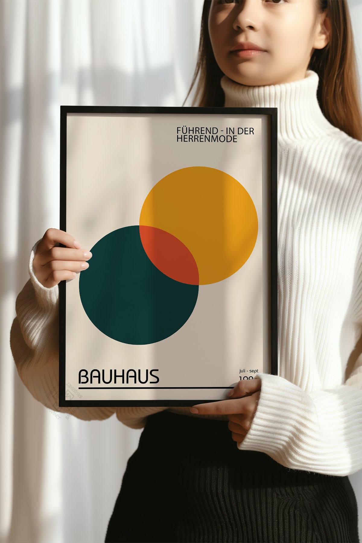 Bauhaus Serisi Siyah Çerçeveli Poster, Tablo No:22