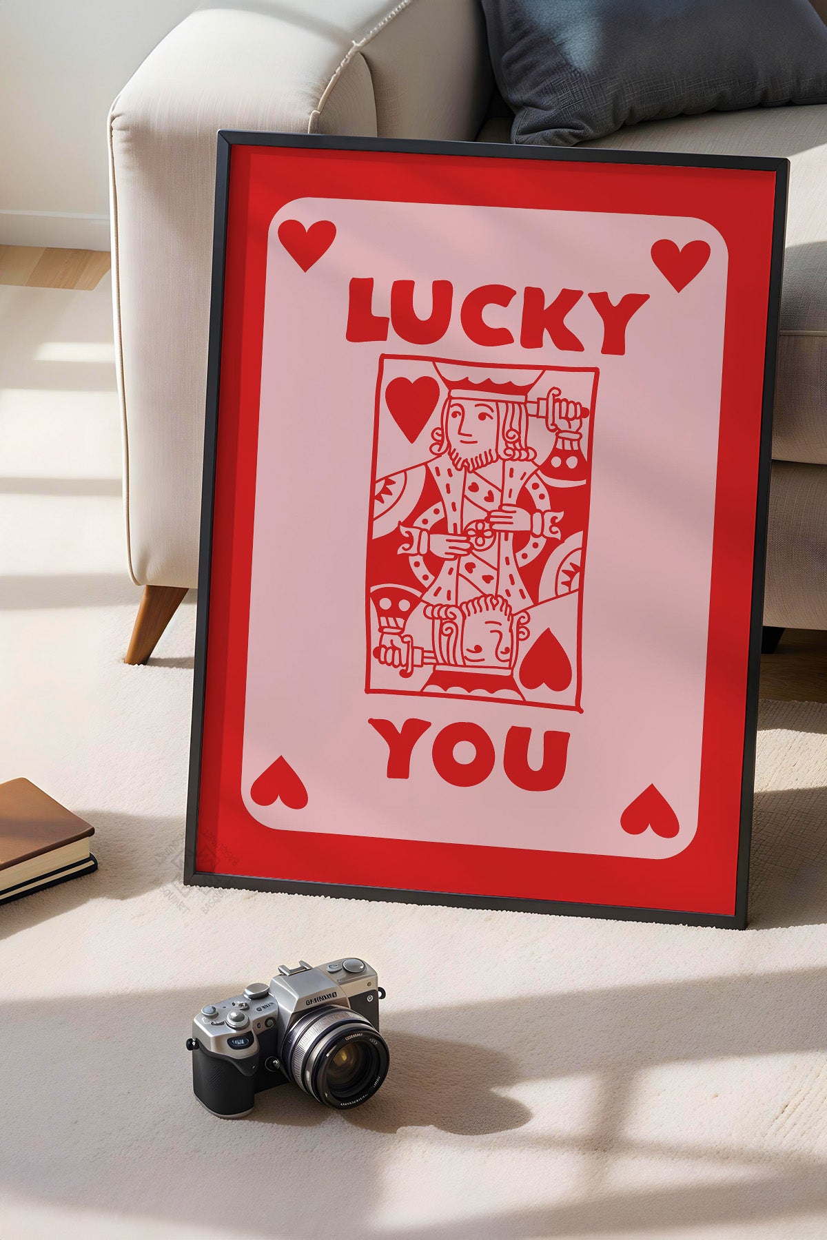 Lucky You Serisi Siyah Çerçeveli Poster, Tablo Duvar Dekoru No:79