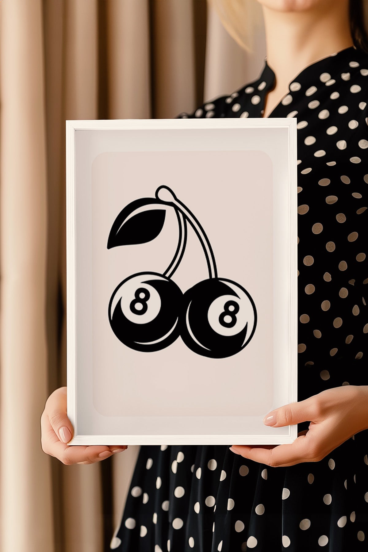 Lucky You Serisi Beyaz Çerçeveli Poster, Tablo Duvar Dekoru No:114