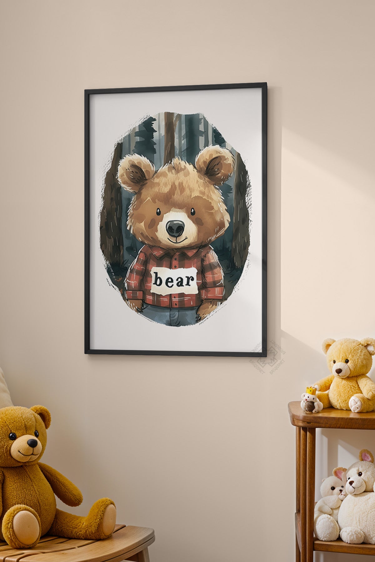 Çocuk Odası, Bebek Odası Siyah Çerçeveli Poster, Tablo No:70