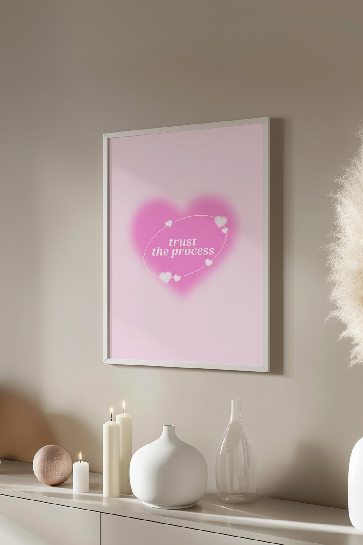 Aura Serisi Beyaz Çerçeveli Poster, Tablo No:174