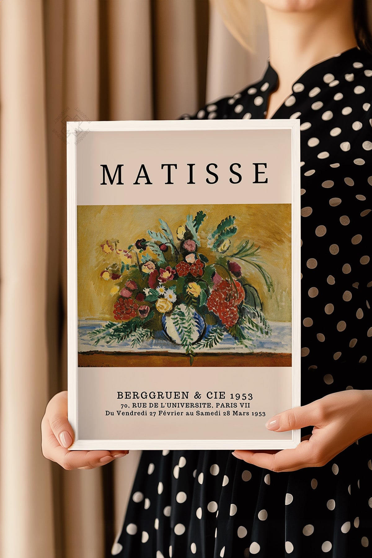 Henri Matisse Serisi Beyaz Çerçeveli Poster, Tablo Duvar Dekoru No:2