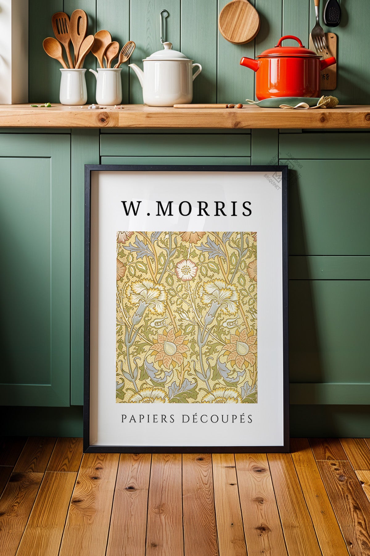 William Morris Serisi Siyah Çerçeveli Poster, Tablo Duvar Dekoru No:9