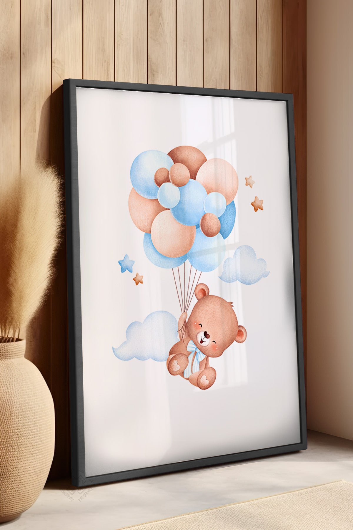 Çocuk Odası, Bebek Odası Siyah Çerçeveli Poster, Tablo No:3