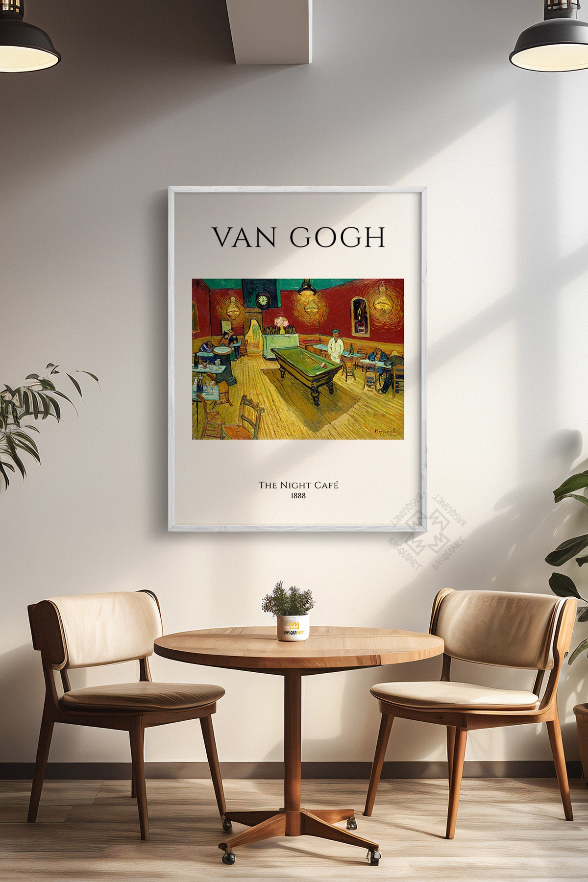 Vincent Van Gogh Serisi Beyaz Çerçeveli Poster, Tablo Duvar Dekoru No:14