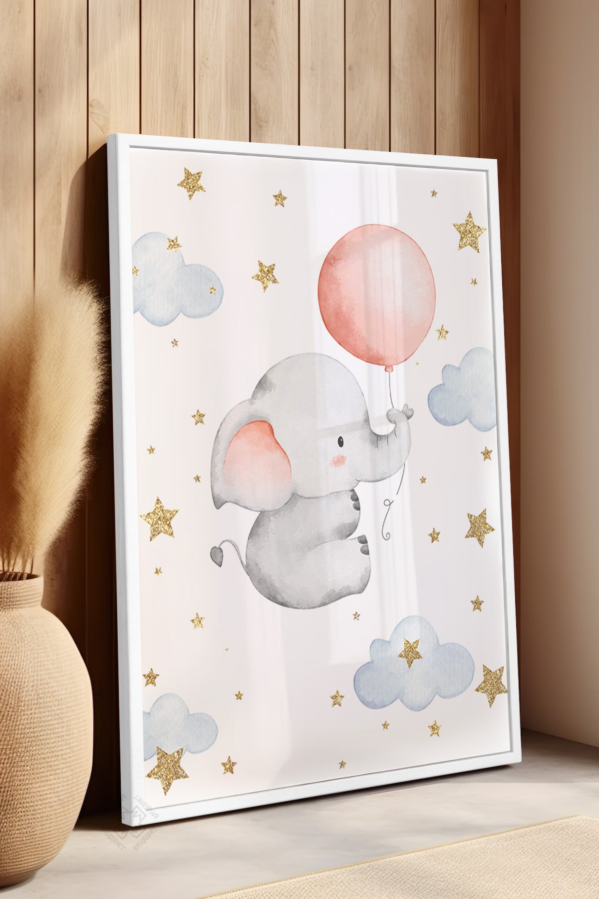Çocuk Odası, Bebek Odası Beyaz Çerçeveli Poster, Tablo No:25