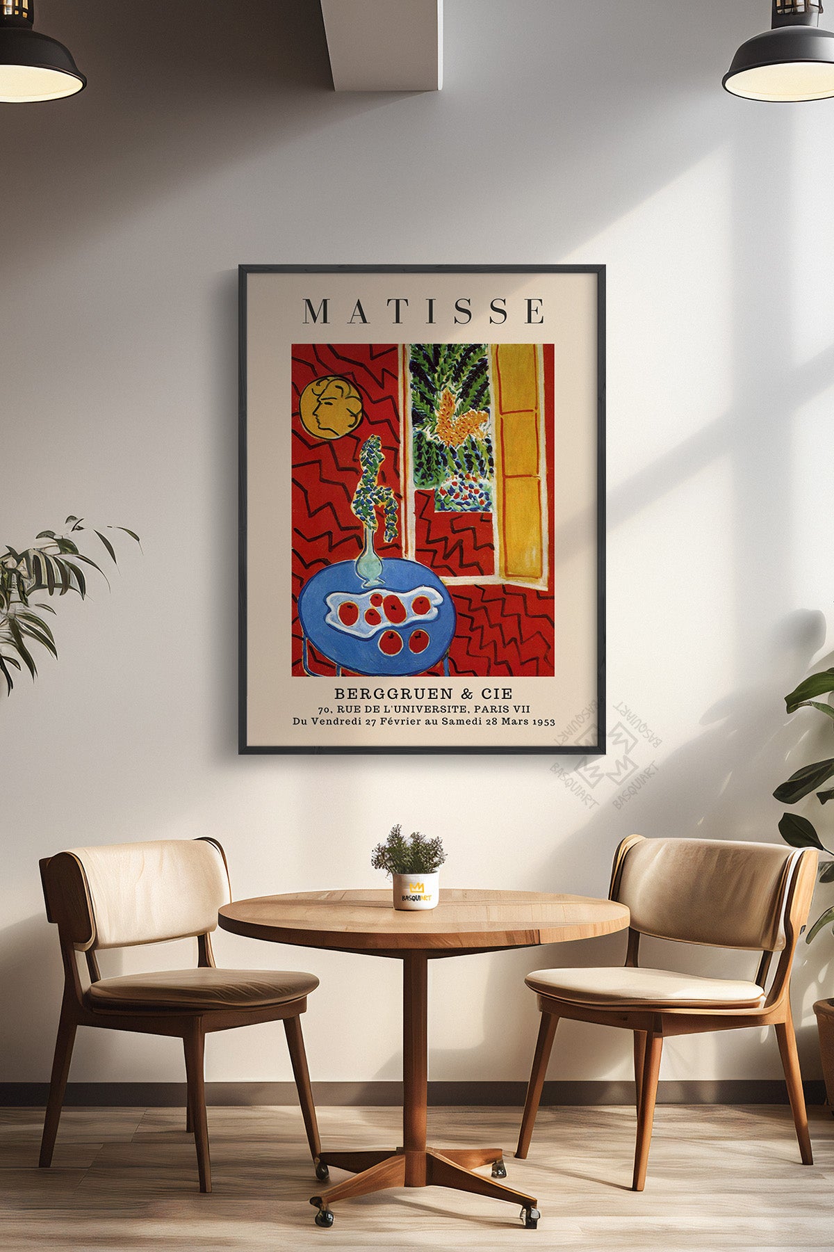 Henri Matisse Serisi Siyah Çerçeveli Poster, Tablo Duvar Dekoru No:10