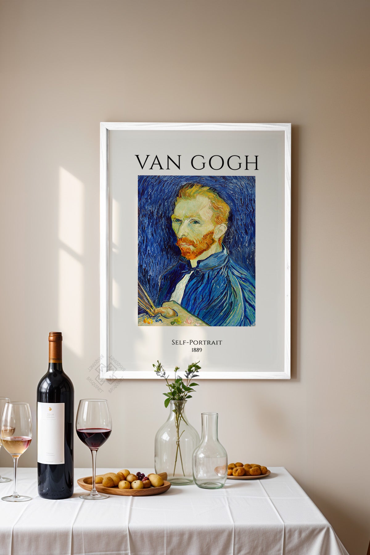 Vincent Van Gogh Serisi Beyaz Çerçeveli Poster, Tablo Duvar Dekoru No:27