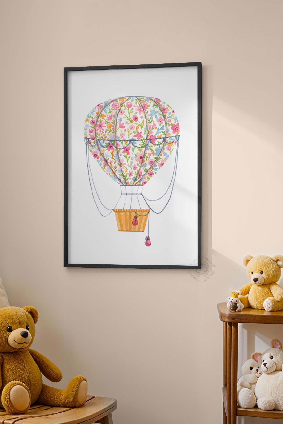 Çocuk Odası, Bebek Odası Siyah Çerçeveli Poster, Tablo No:5