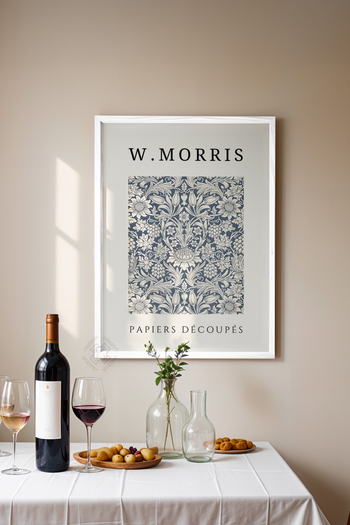 William Morris Serisi Beyaz Çerçeveli Poster, Tablo Duvar Dekoru No:1