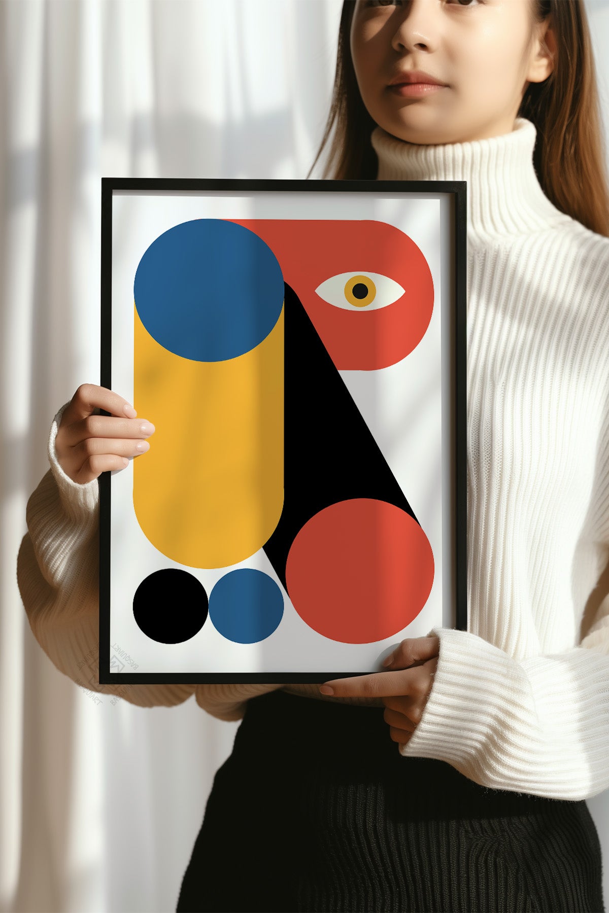 Bauhaus Serisi Siyah Çerçeveli Poster, Tablo No:8
