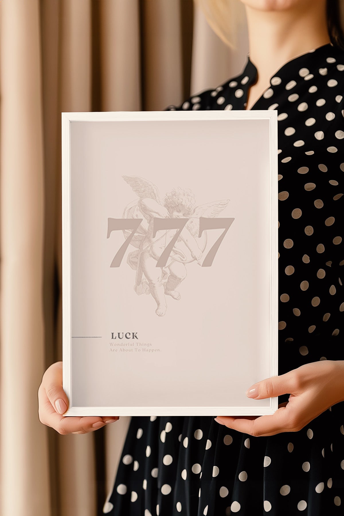 Lucky You Serisi Beyaz Çerçeveli Poster, Tablo Duvar Dekoru No:8