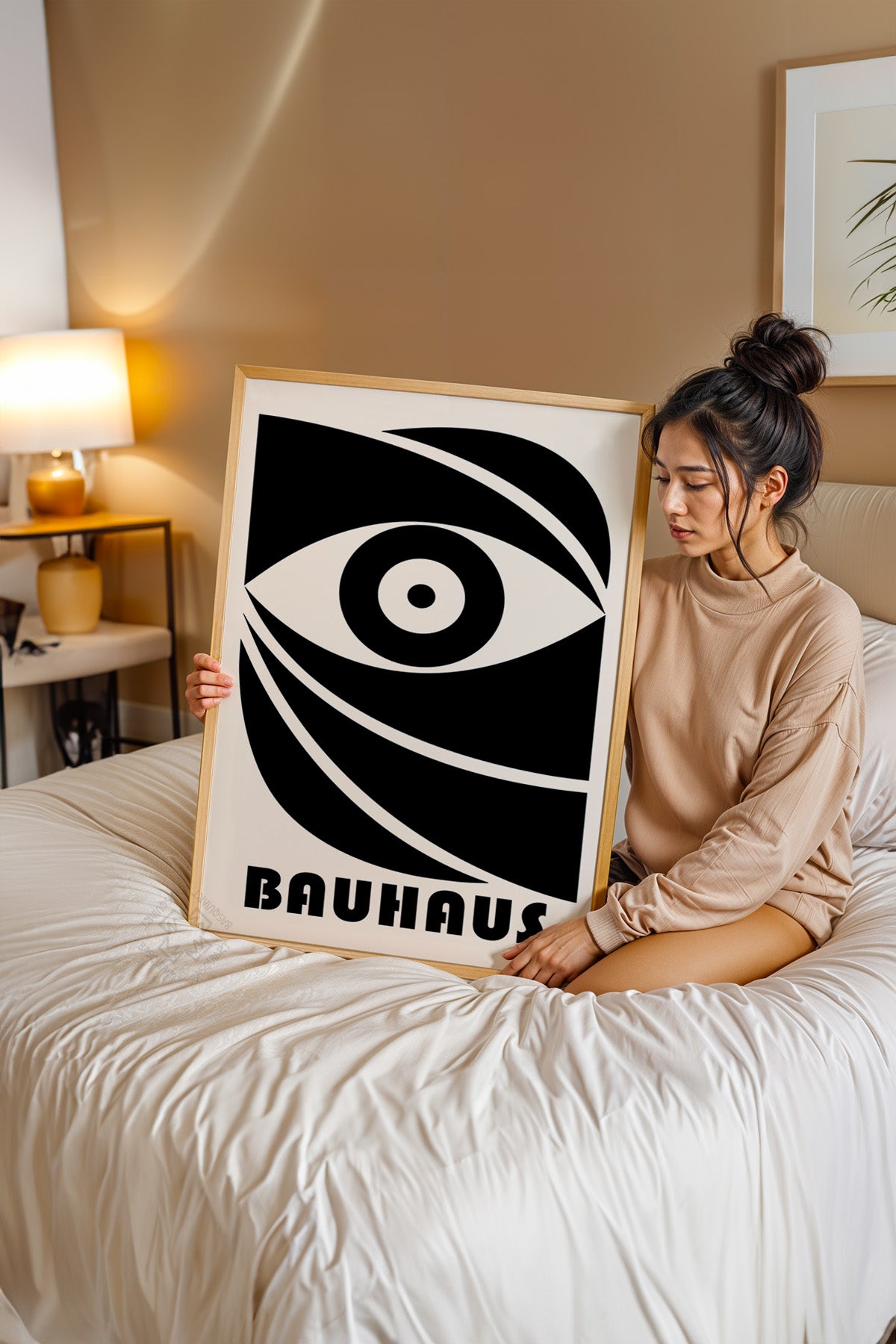 Bauhaus Serisi Ahşap Çerçeveli Poster, Tablo No:60