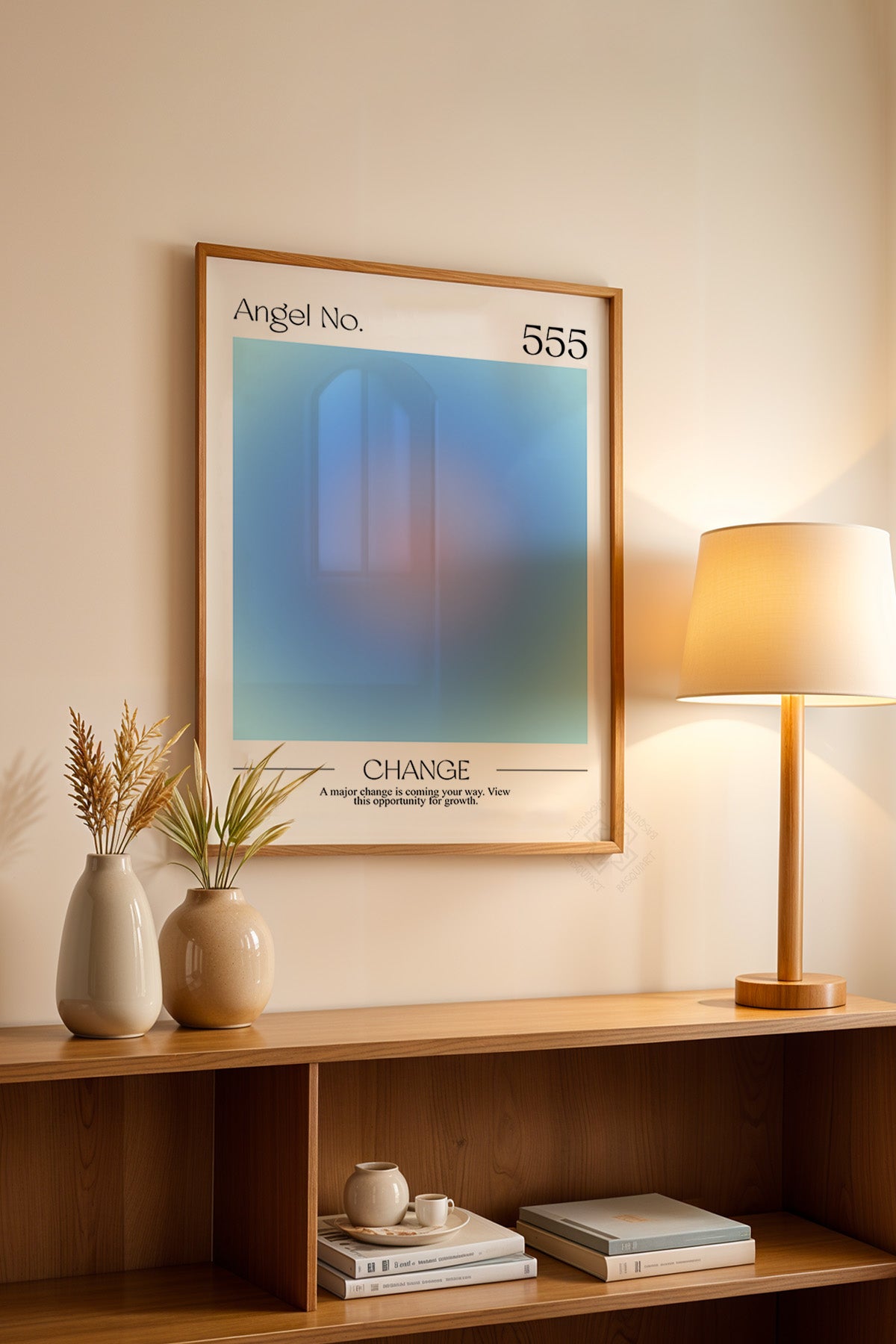 Aura Serisi Ahşap Çerçeveli Poster, Tablo No:9