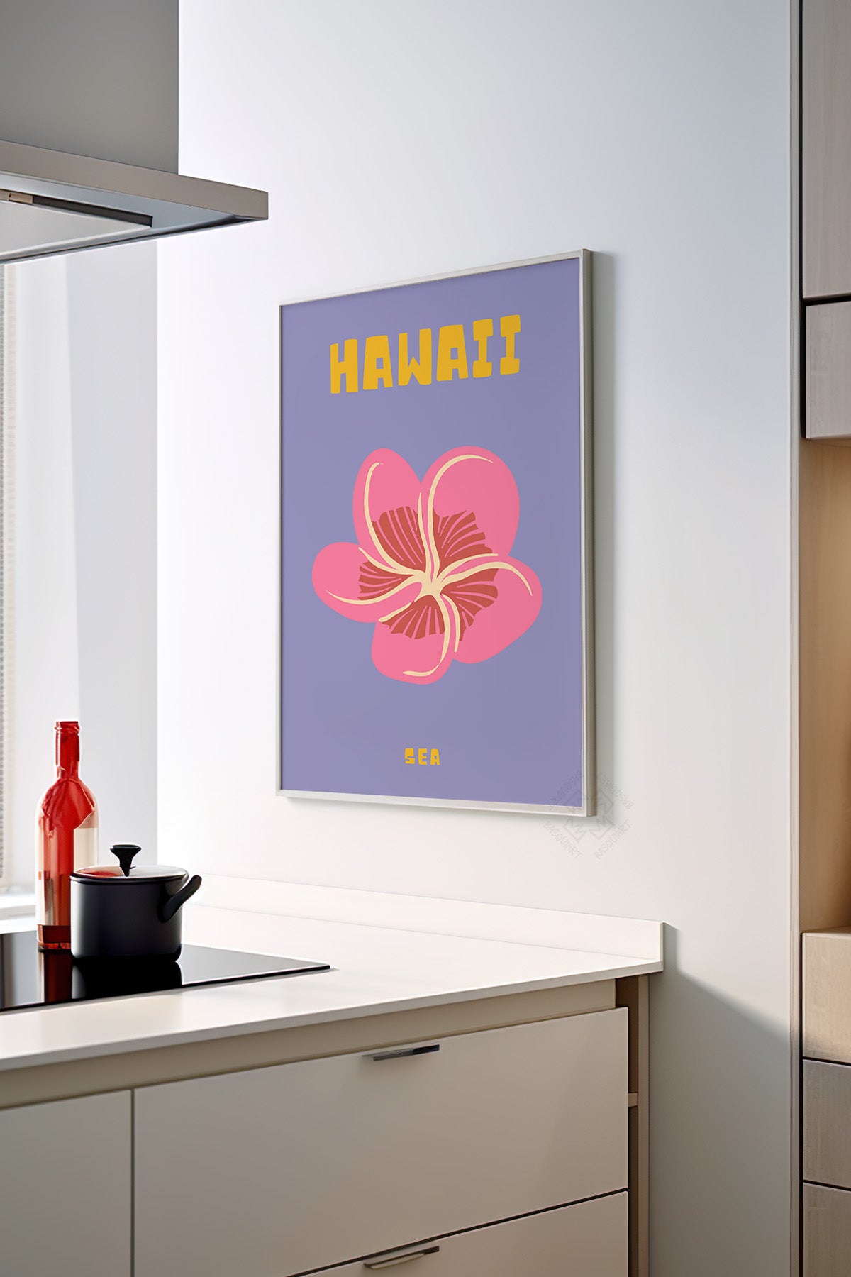 Şehir Serisi Beyaz Çerçeveli Poster, Tablo Duvar Dekoru No:24