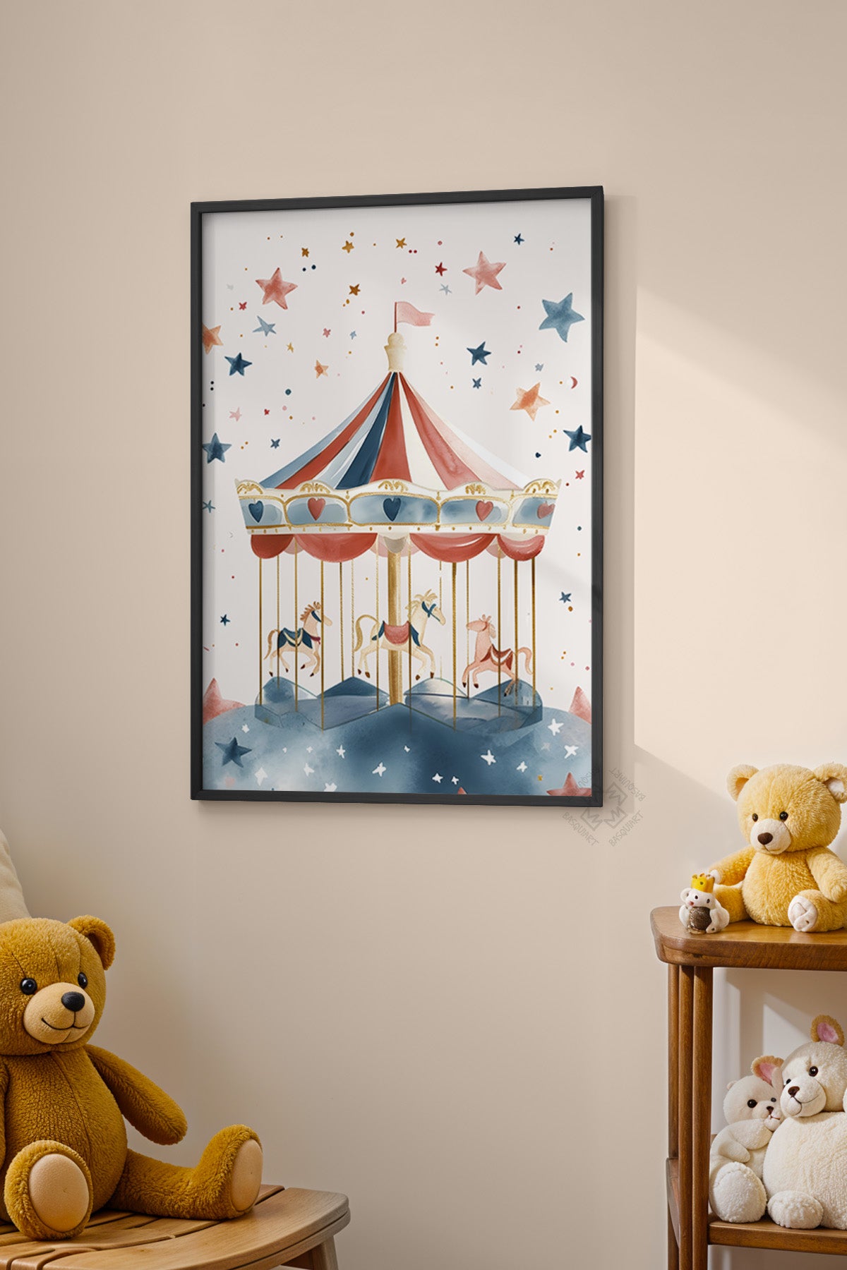 Çocuk Odası, Bebek Odası Siyah Çerçeveli Poster, Tablo No:49