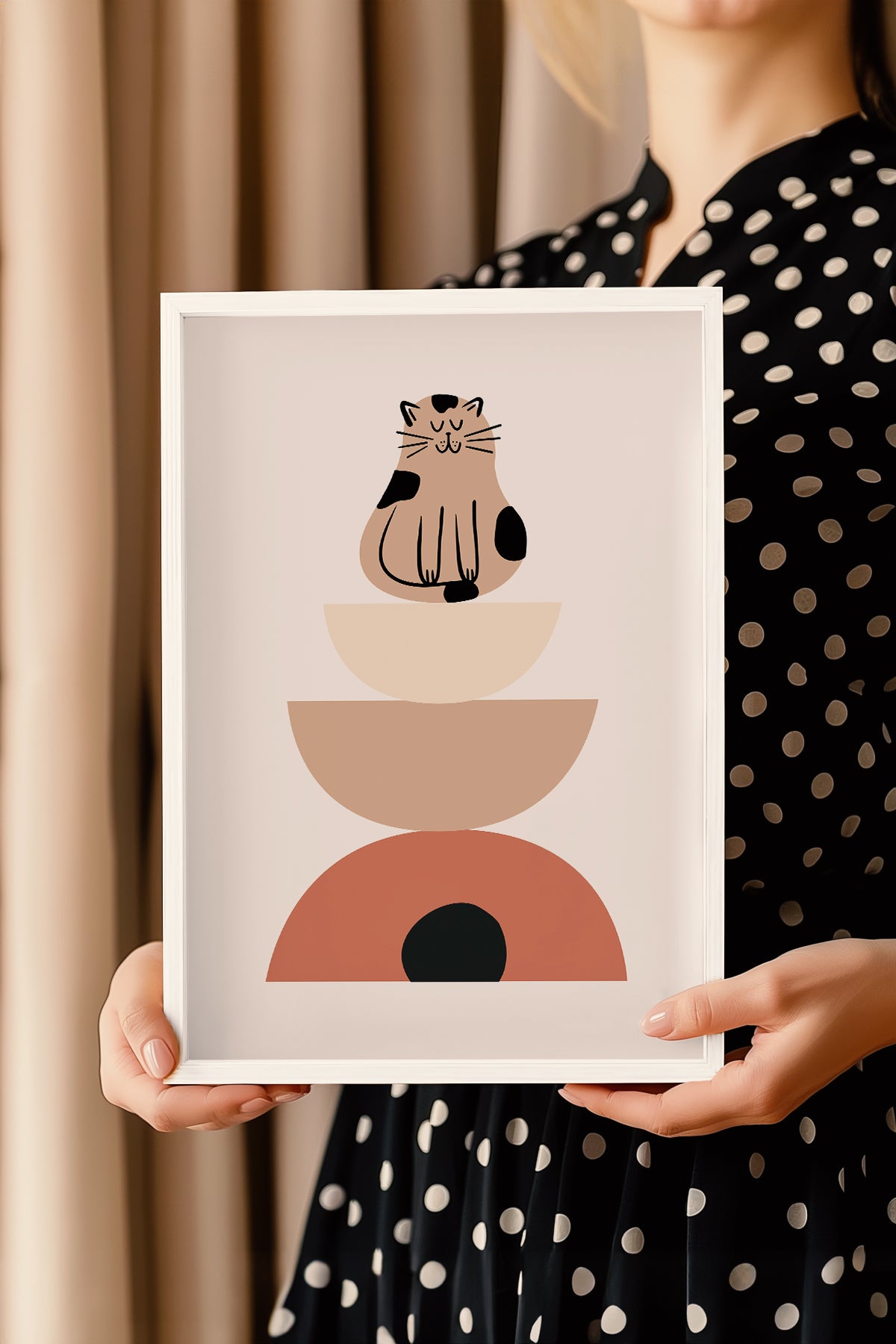 Bohemian Serisi Beyaz Çerçeveli Poster, Tablo No:19