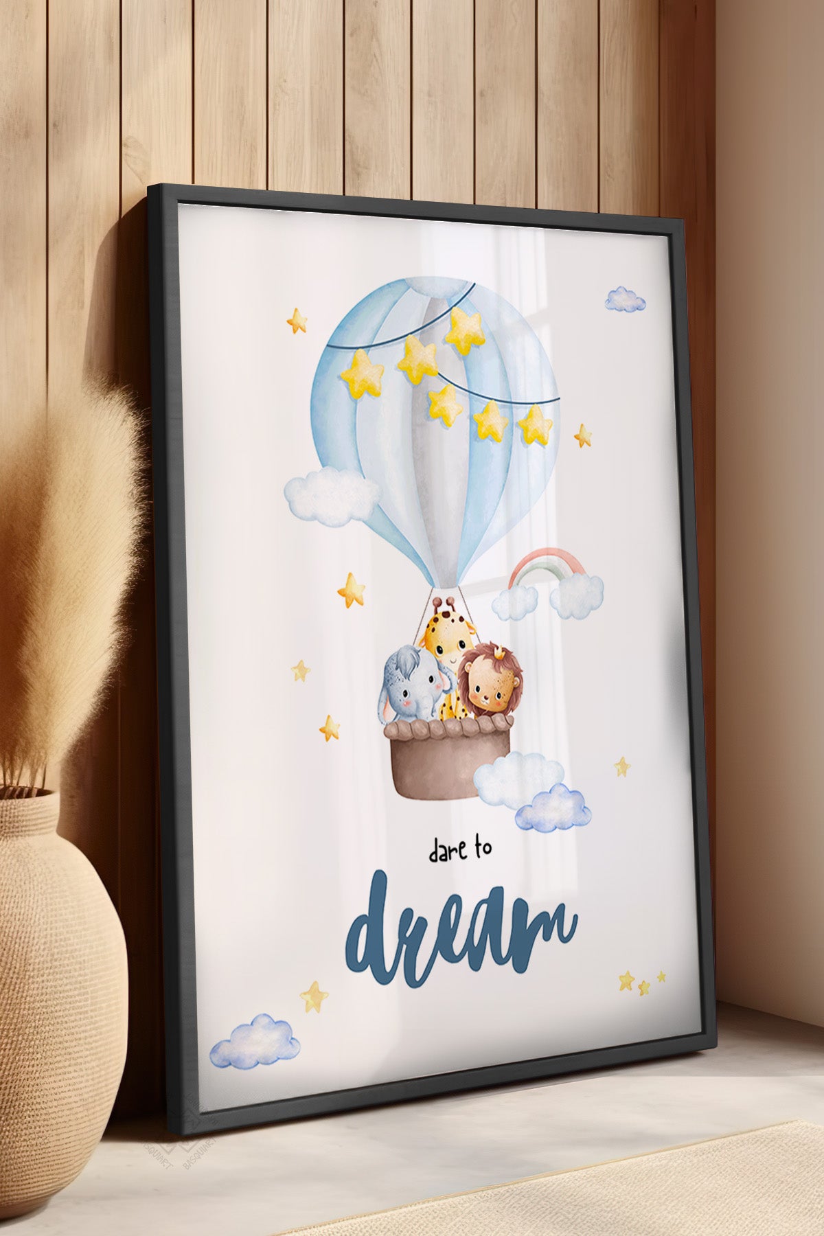 Çocuk Odası, Bebek Odası Siyah Çerçeveli Poster, Tablo No:23