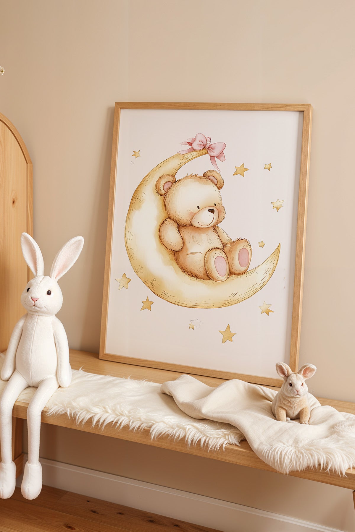 Çocuk Odası, Bebek Odası Ahşap Çerçeveli Poster, Tablo No:54
