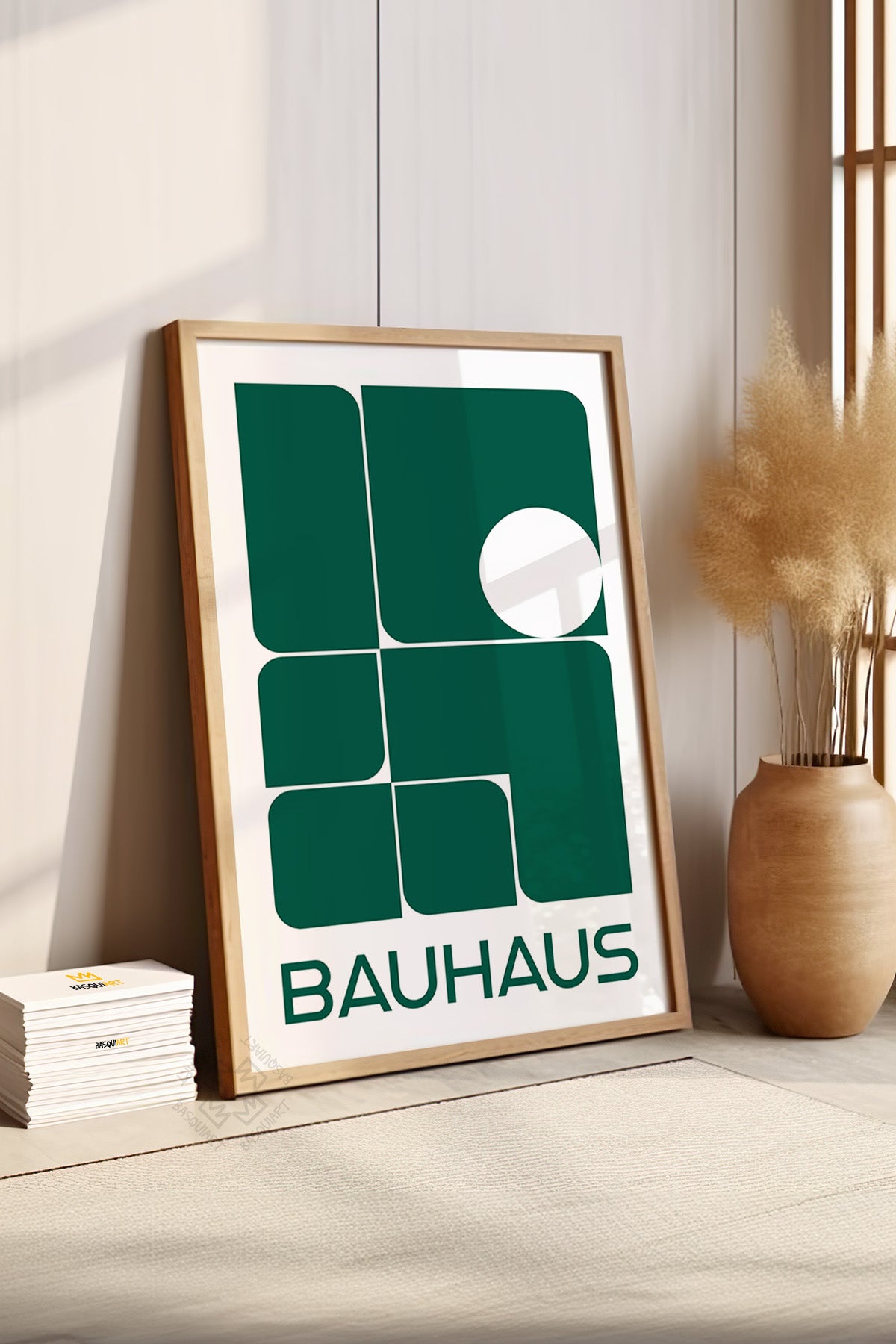 Bauhaus Serisi Ahşap Çerçeveli Poster, Tablo No:85