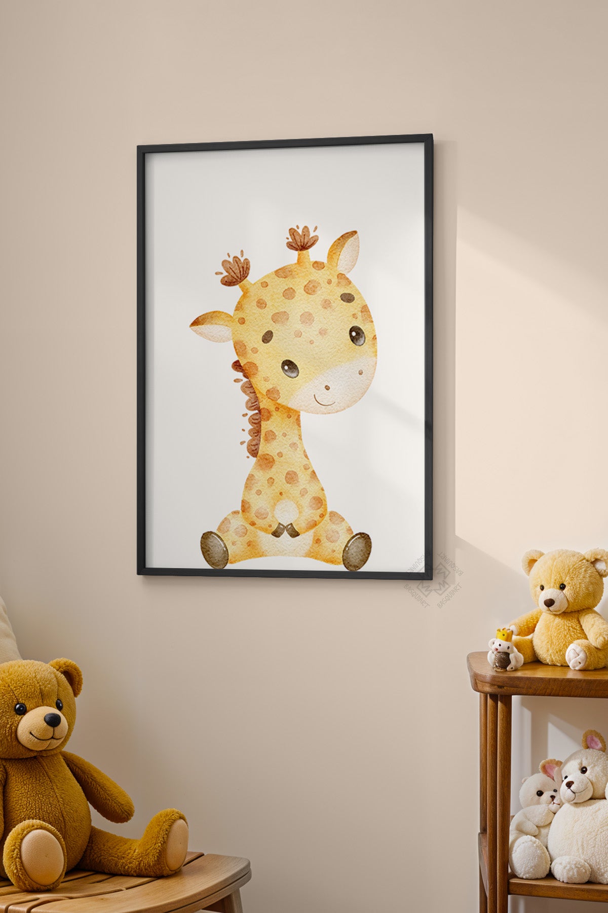 Çocuk Odası, Bebek Odası Siyah Çerçeveli Poster, Tablo No:15