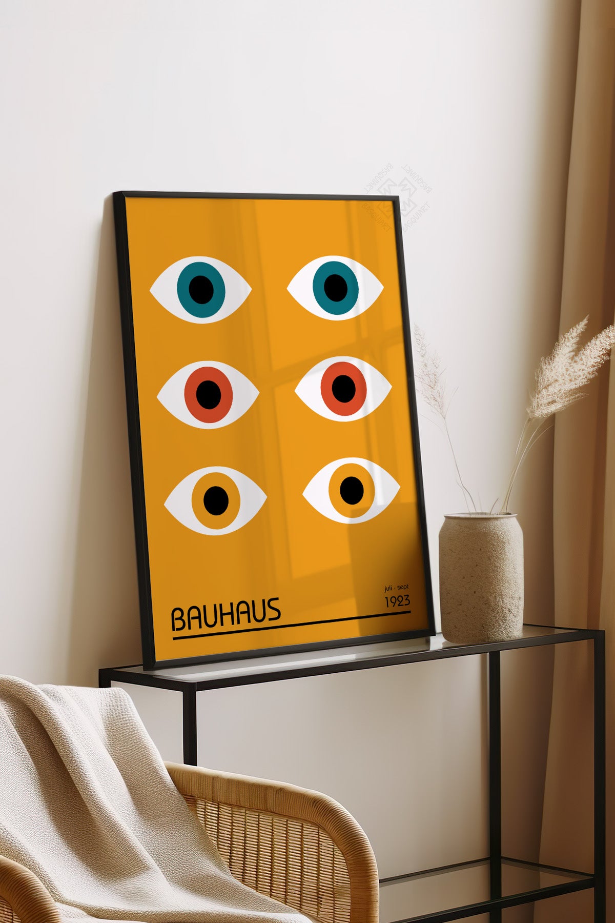 Bauhaus Serisi Siyah Çerçeveli Poster, Tablo No:25