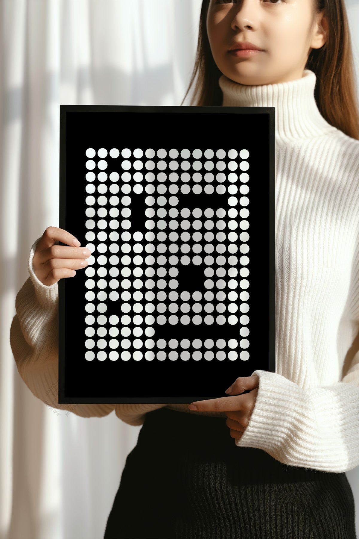 Bauhaus Serisi Siyah Çerçeveli Poster, Tablo No:40