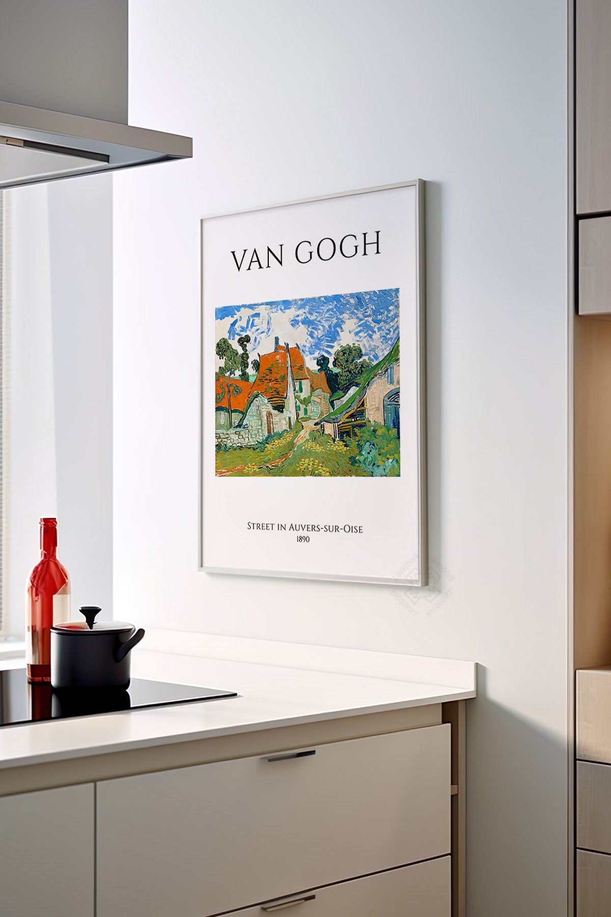 Vincent Van Gogh Serisi Beyaz Çerçeveli Poster, Tablo Duvar Dekoru No:18