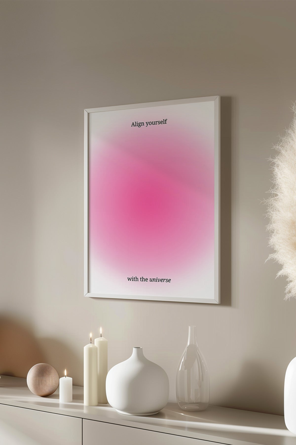 Aura Serisi Beyaz Çerçeveli Poster, Tablo No:89