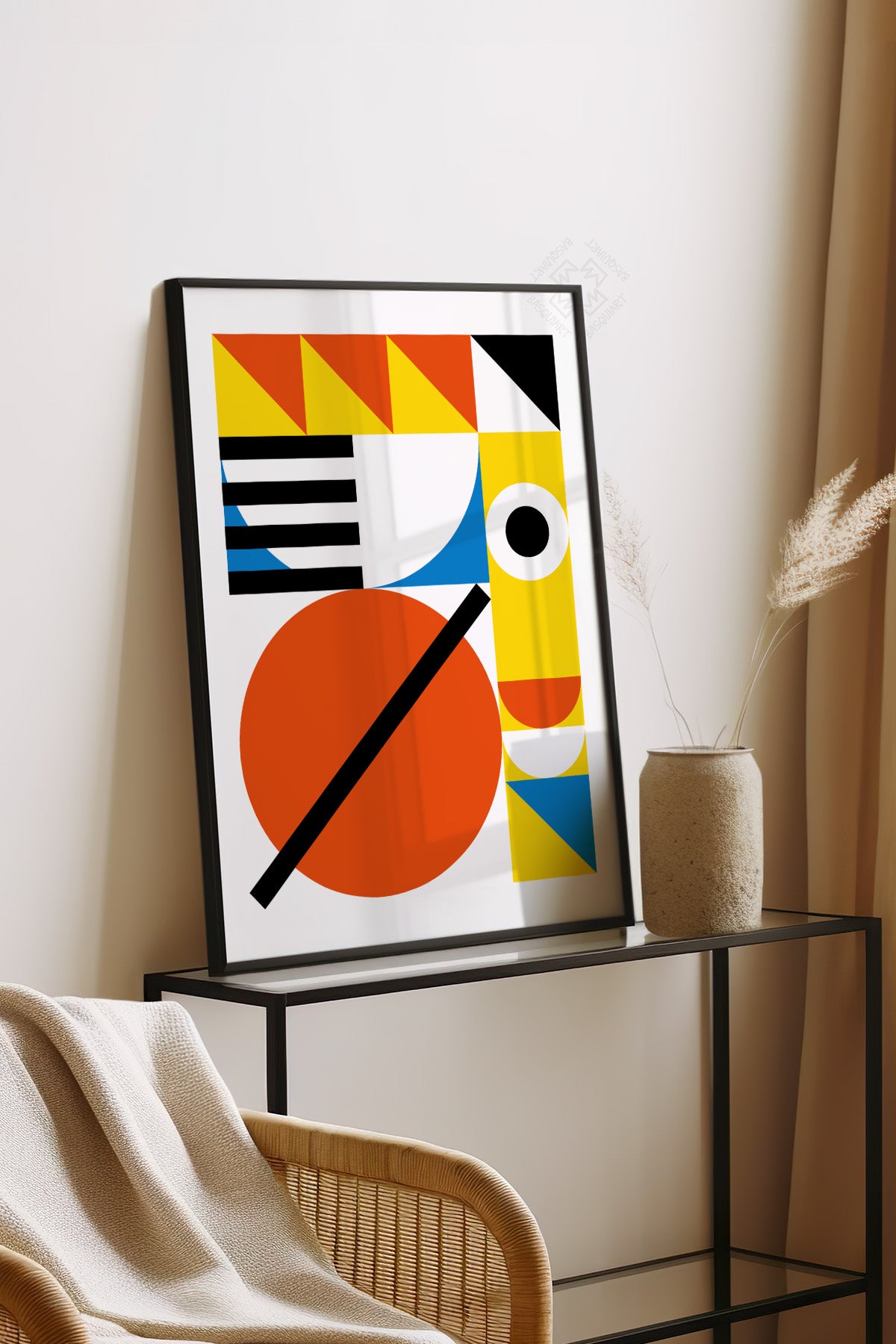 Bauhaus Serisi Siyah Çerçeveli Poster, Tablo No:6