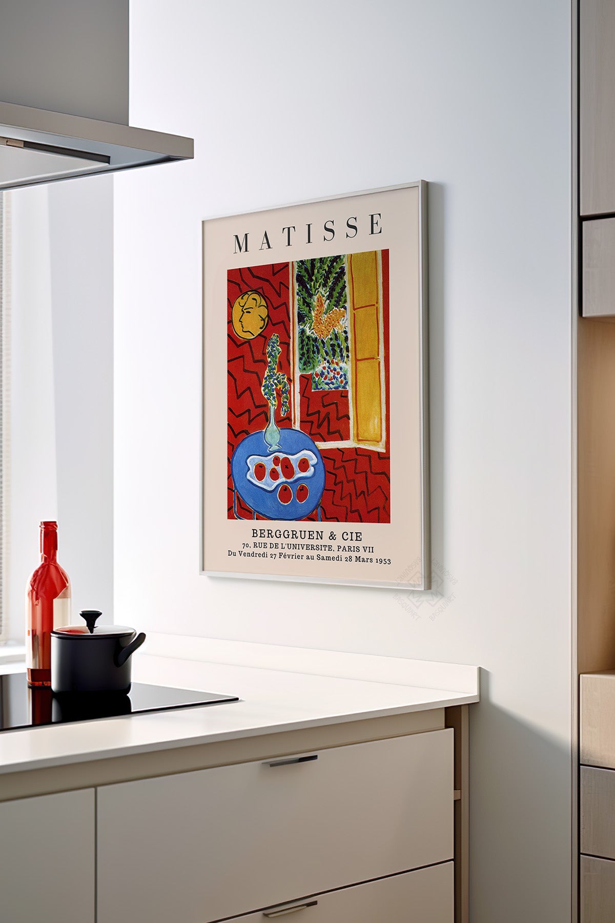 Henri Matisse Serisi Beyaz Çerçeveli Poster, Tablo Duvar Dekoru No:10