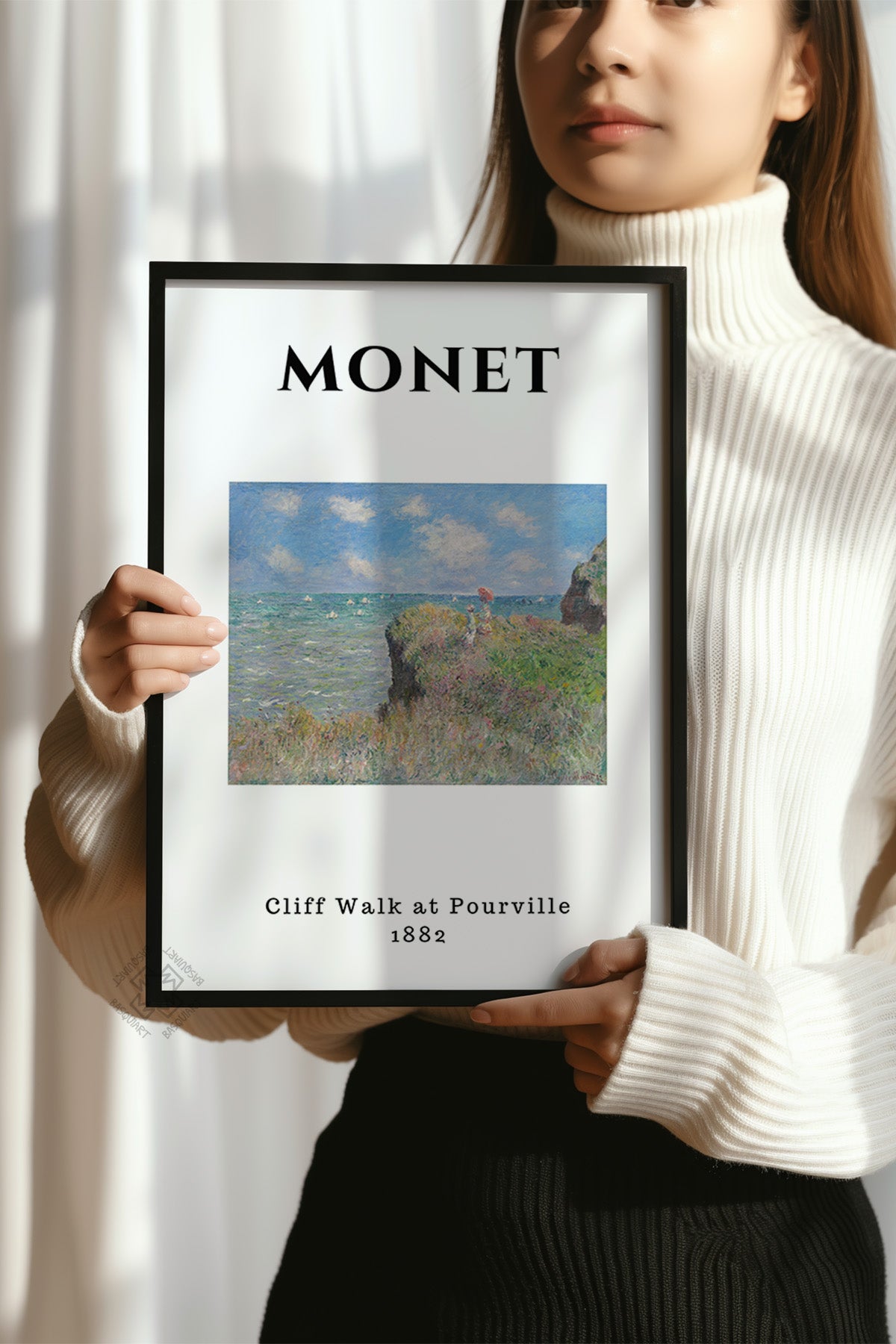 Claude Monet Serisi Siyah Çerçeveli Poster, Tablo Duvar Dekoru No:5