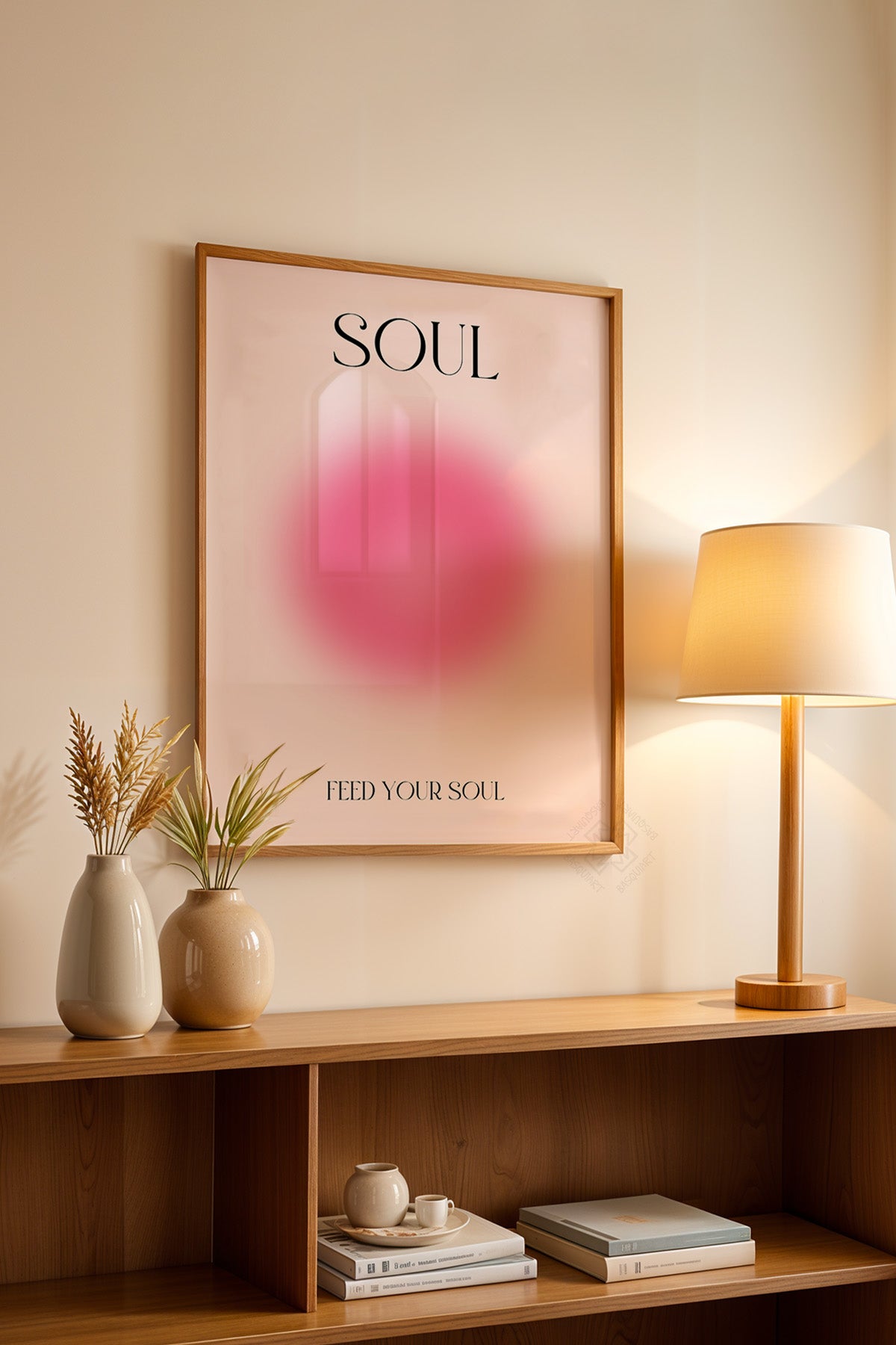 Aura Serisi Ahşap Çerçeveli Poster, Tablo No:161