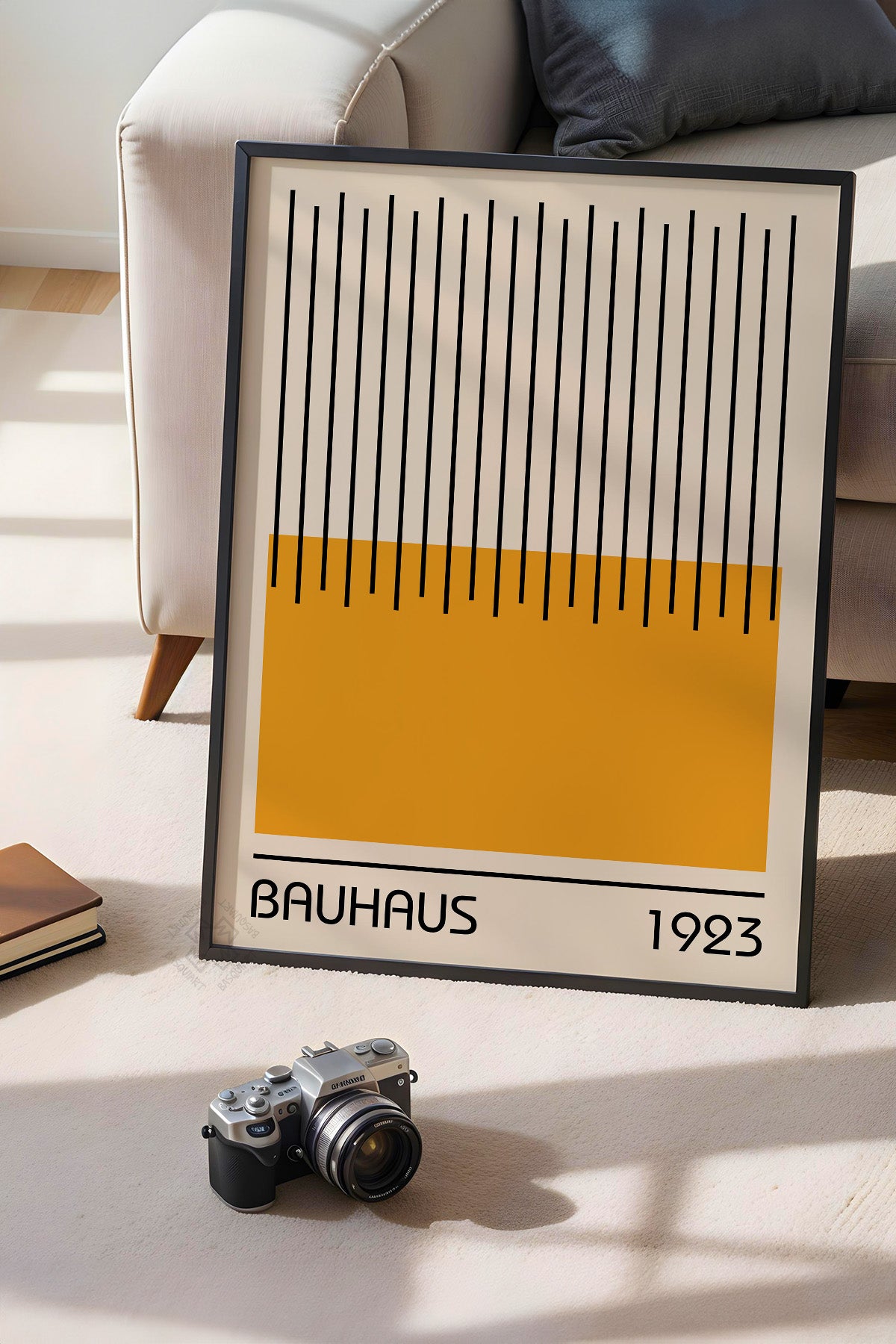 Bauhaus Serisi Siyah Çerçeveli Poster, Tablo No:23