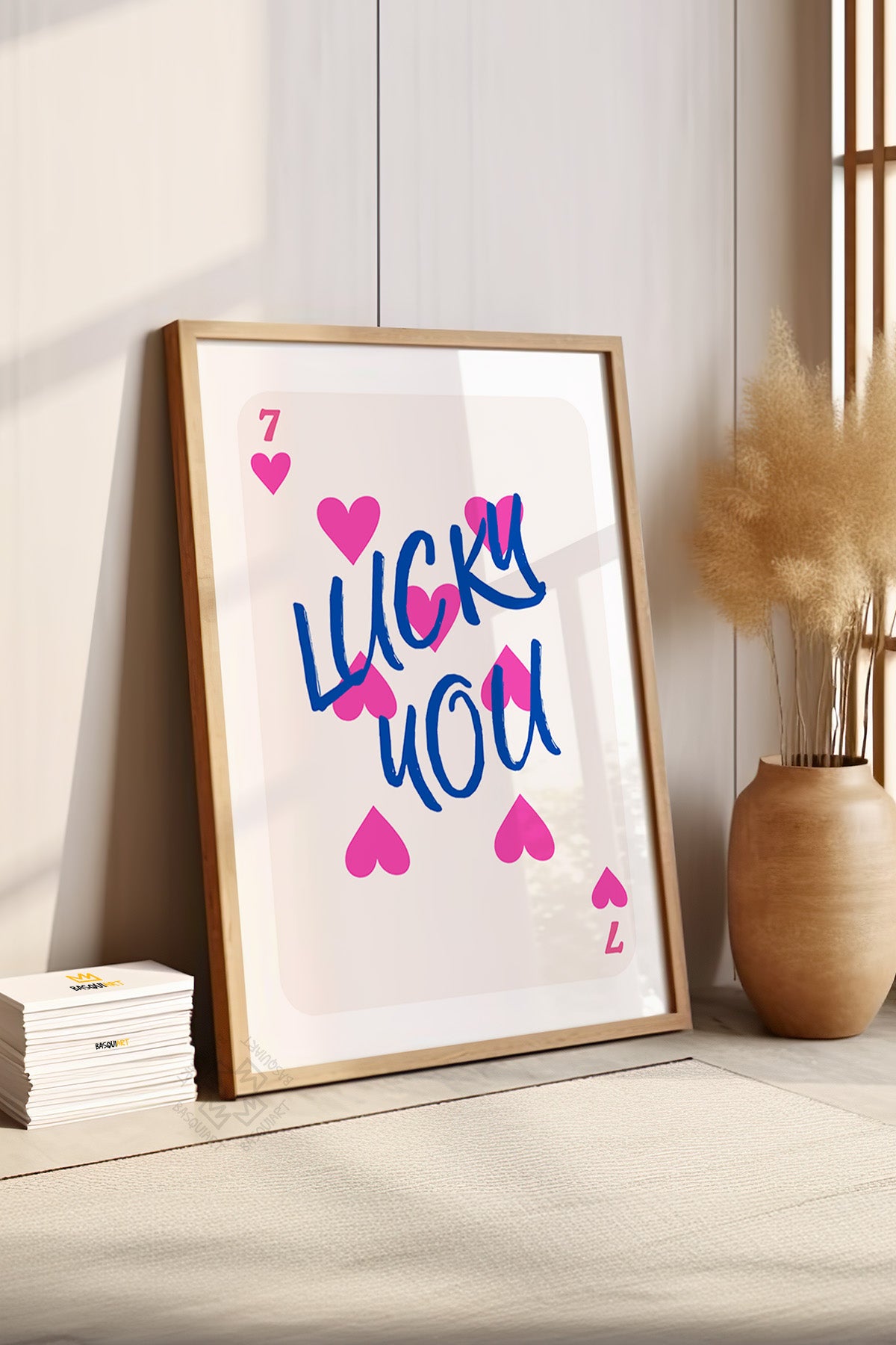 Lucky You Serisi Ahşap Çerçeveli Poster, Tablo Duvar Dekoru No:124