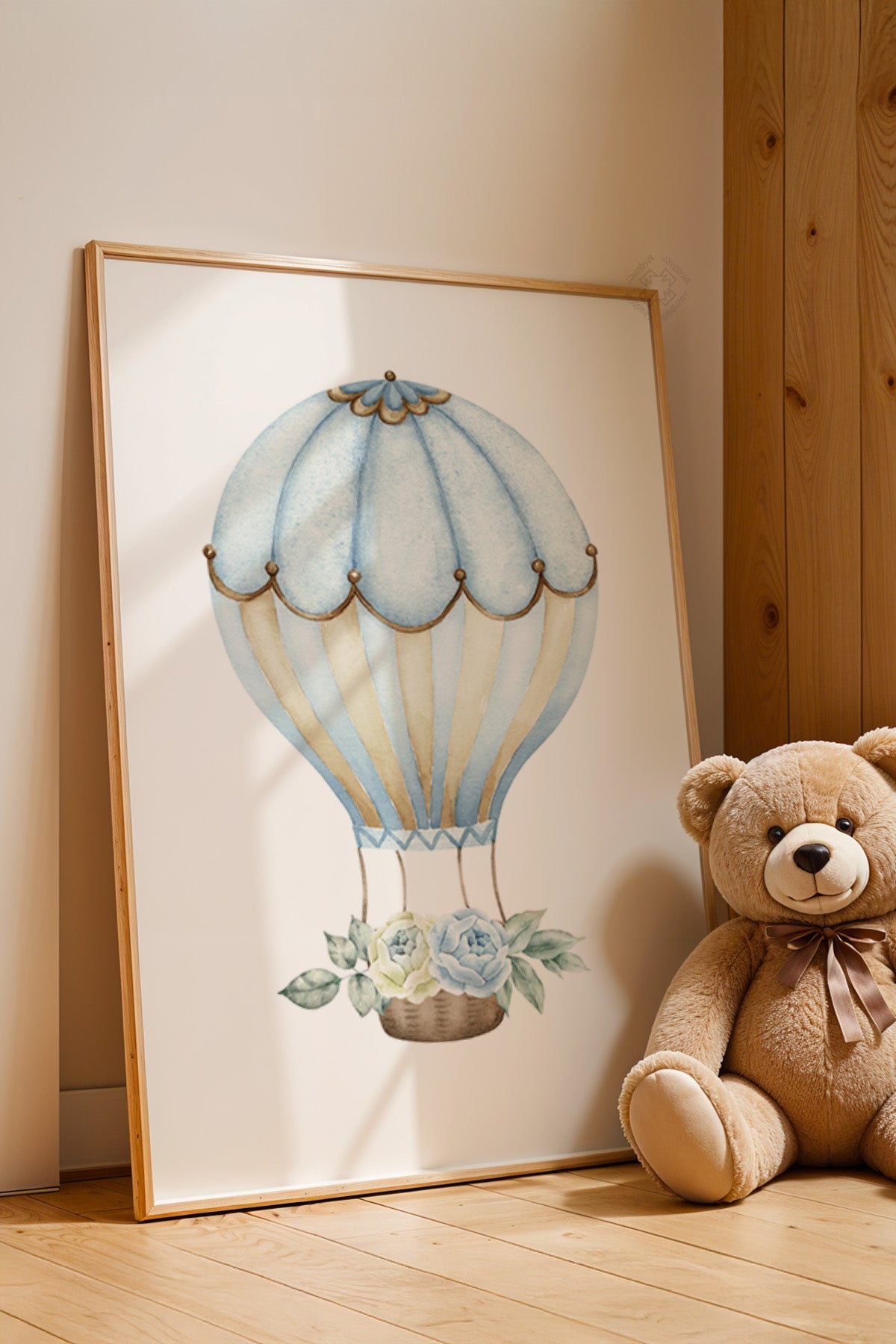 Çocuk Odası, Bebek Odası Ahşap Çerçeveli Poster, Tablo No:6