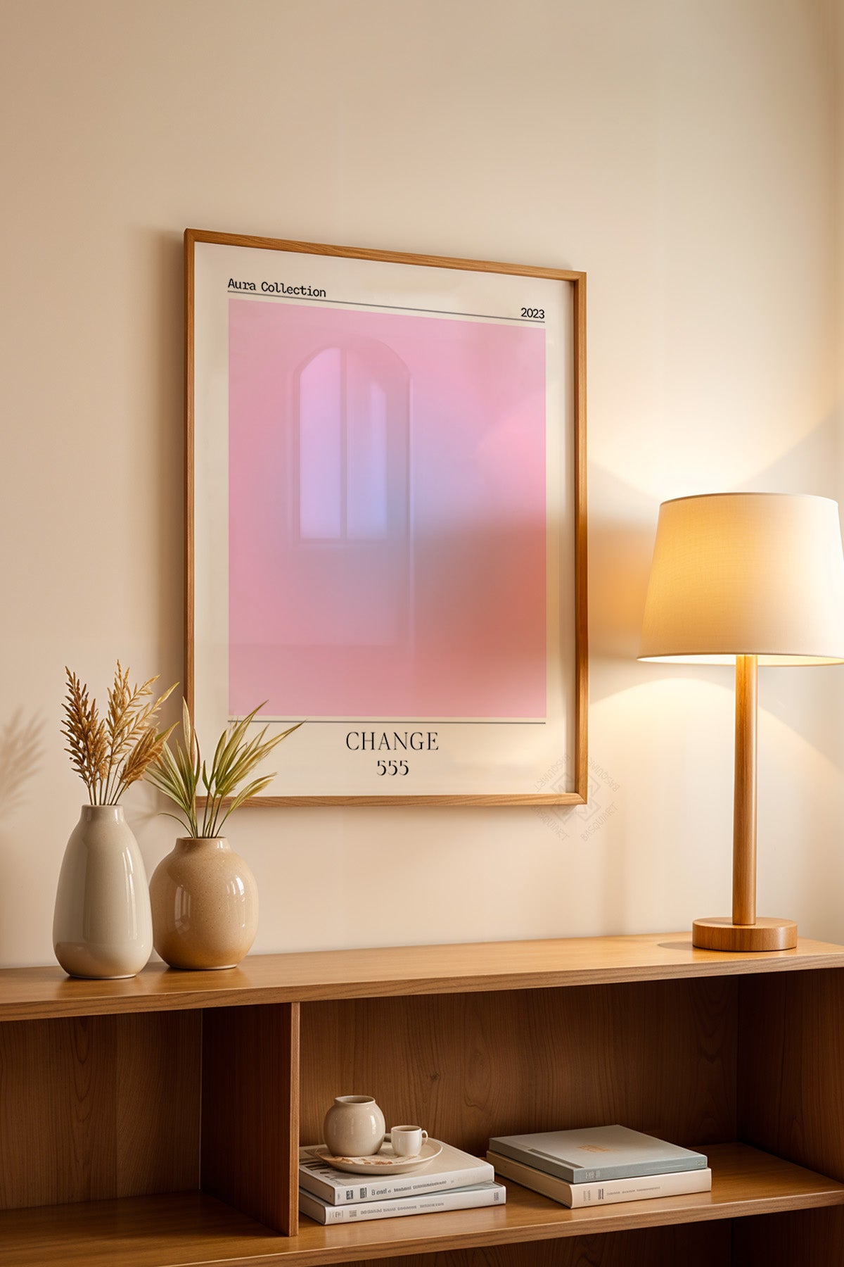 Aura Serisi Ahşap Çerçeveli Poster, Tablo No:191