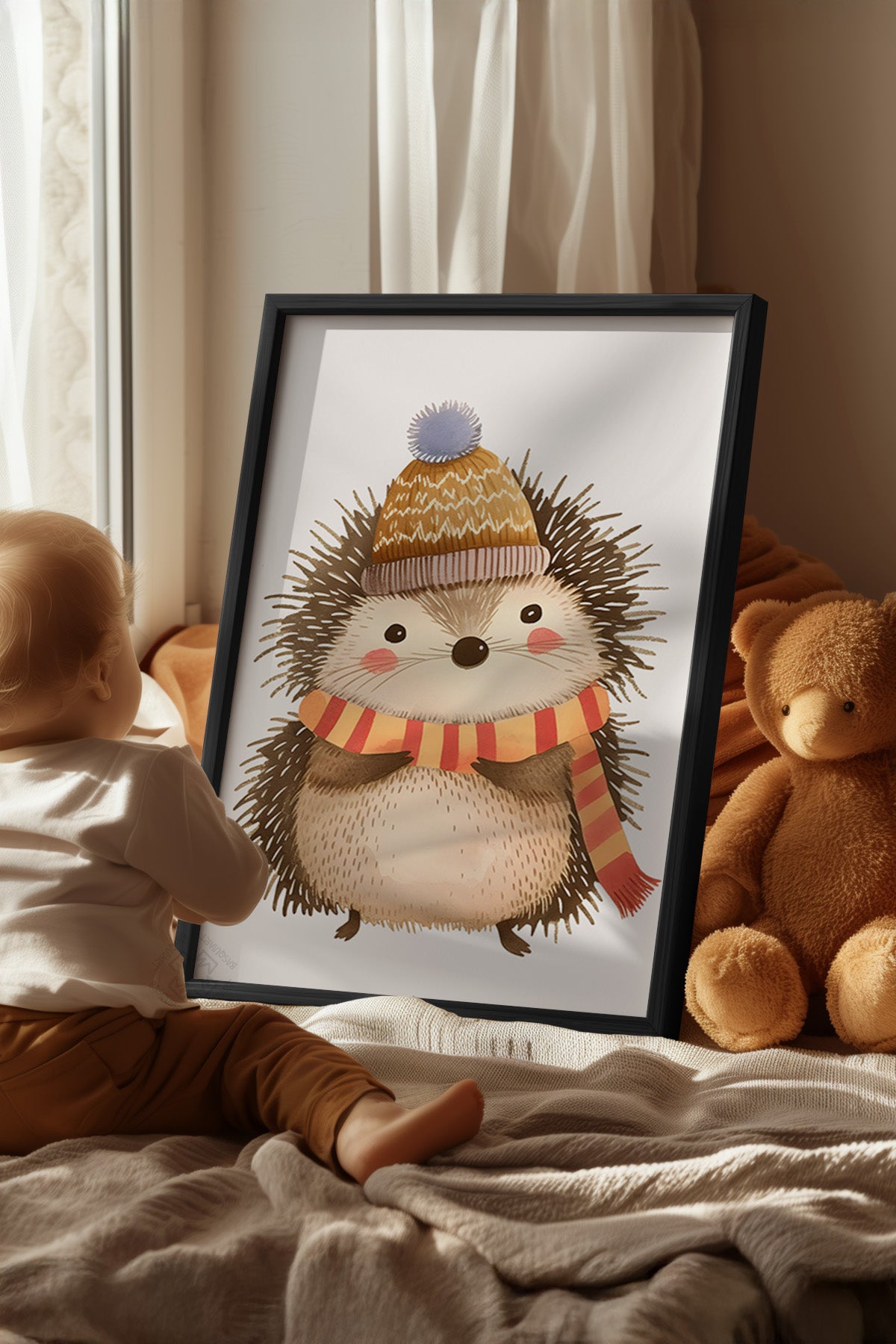 Çocuk Odası, Bebek Odası Siyah Çerçeveli Poster, Tablo No:79
