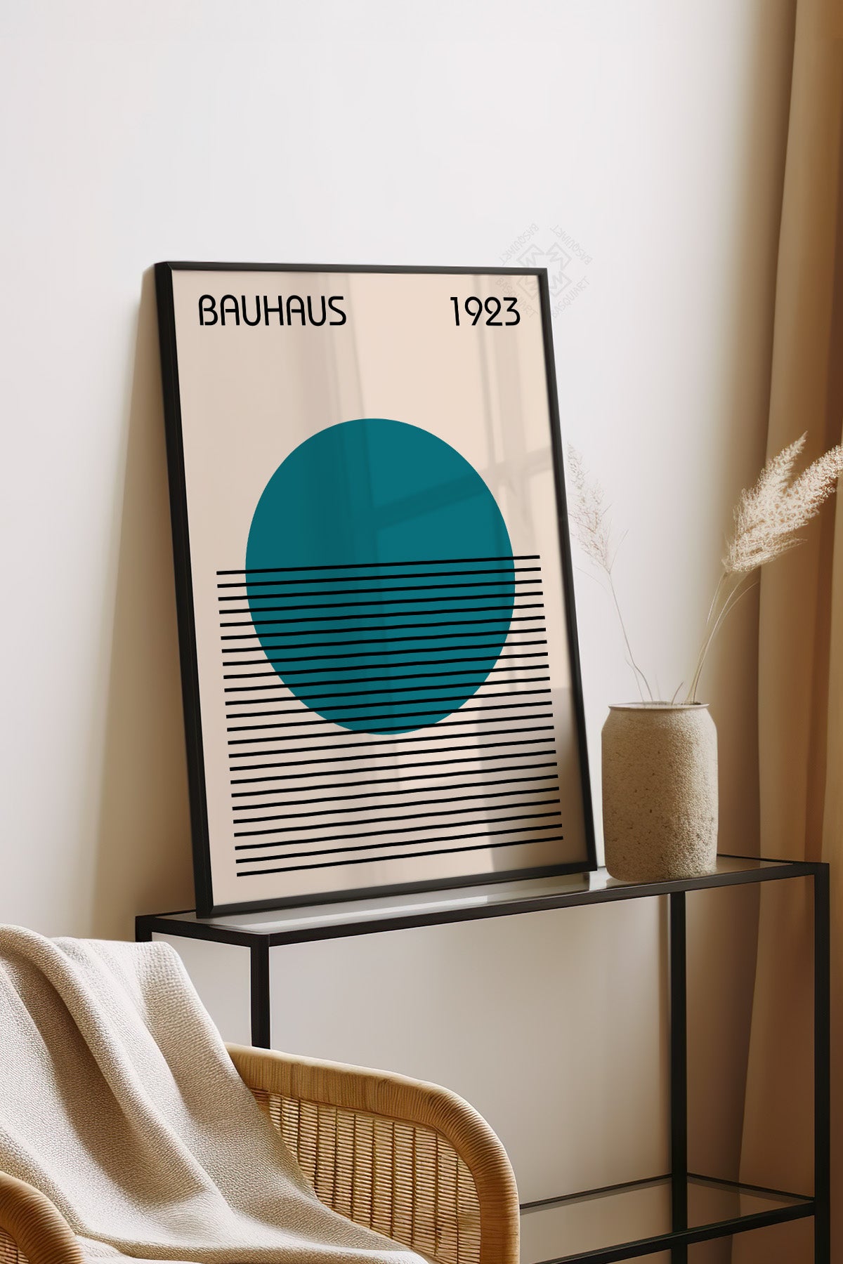 Bauhaus Serisi Siyah Çerçeveli Poster, Tablo No:20