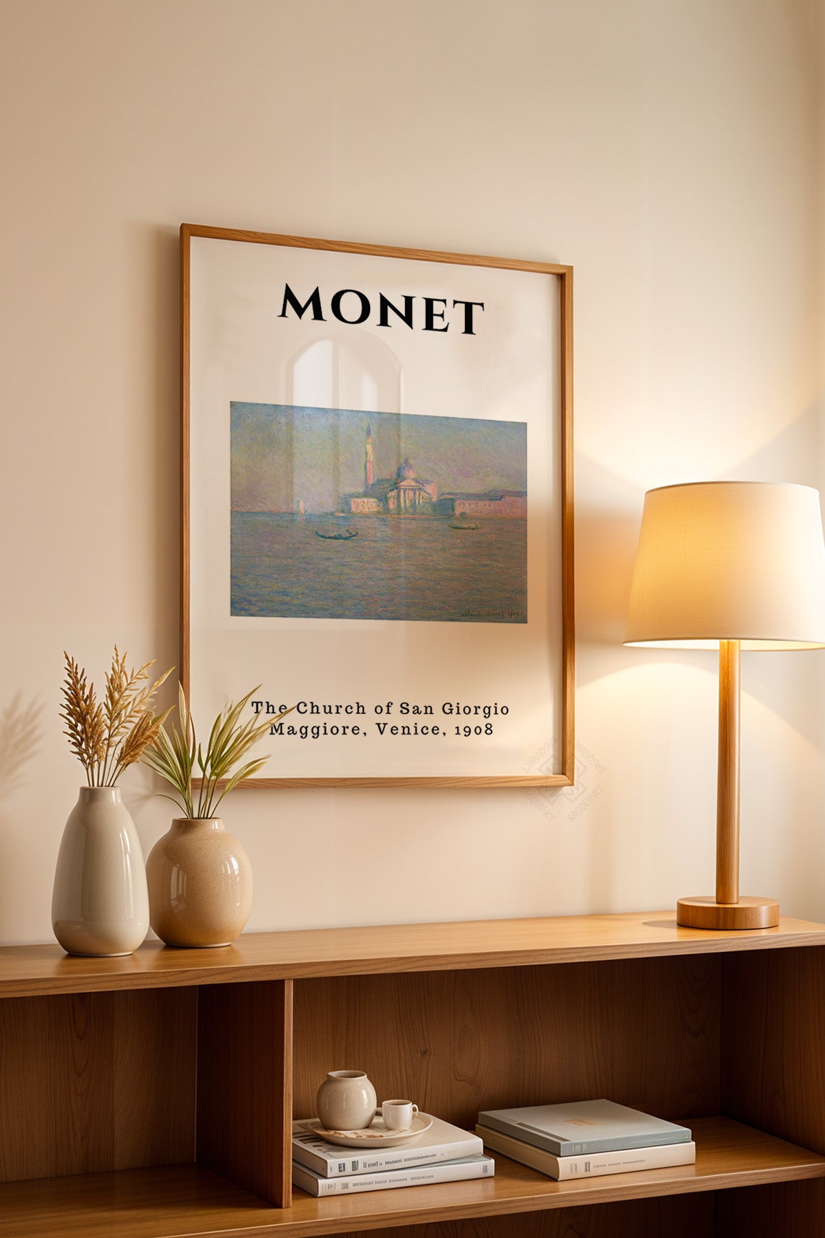 Claude Monet Serisi Ahşap Çerçeveli Poster, Tablo Duvar Dekoru No:18