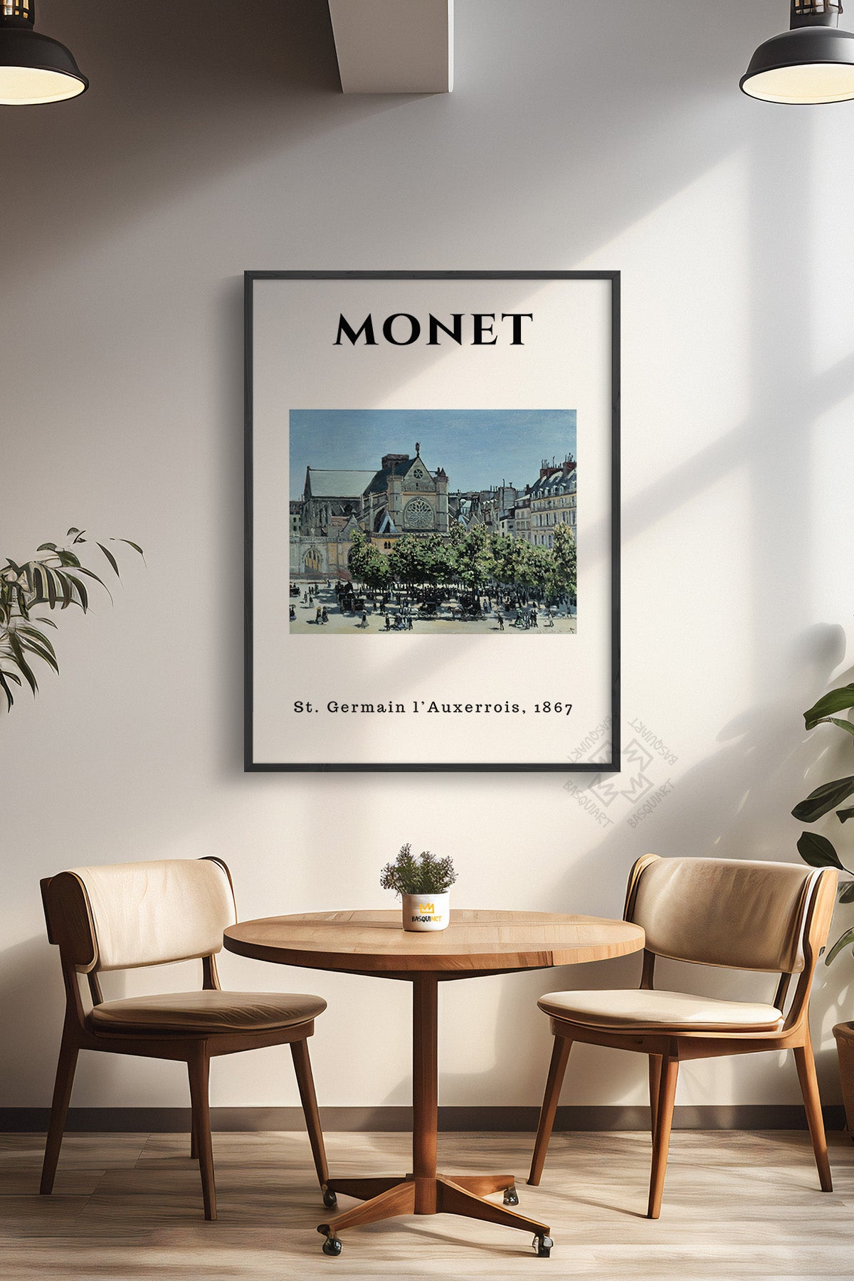 Claude Monet Serisi Siyah Çerçeveli Poster, Tablo Duvar Dekoru No:23