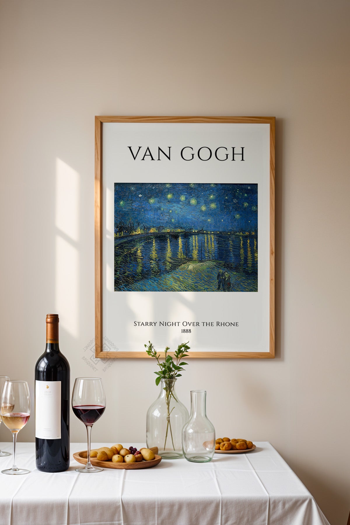 Vincent Van Gogh Serisi Ahşap Çerçeveli Poster, Tablo Duvar Dekoru No:7