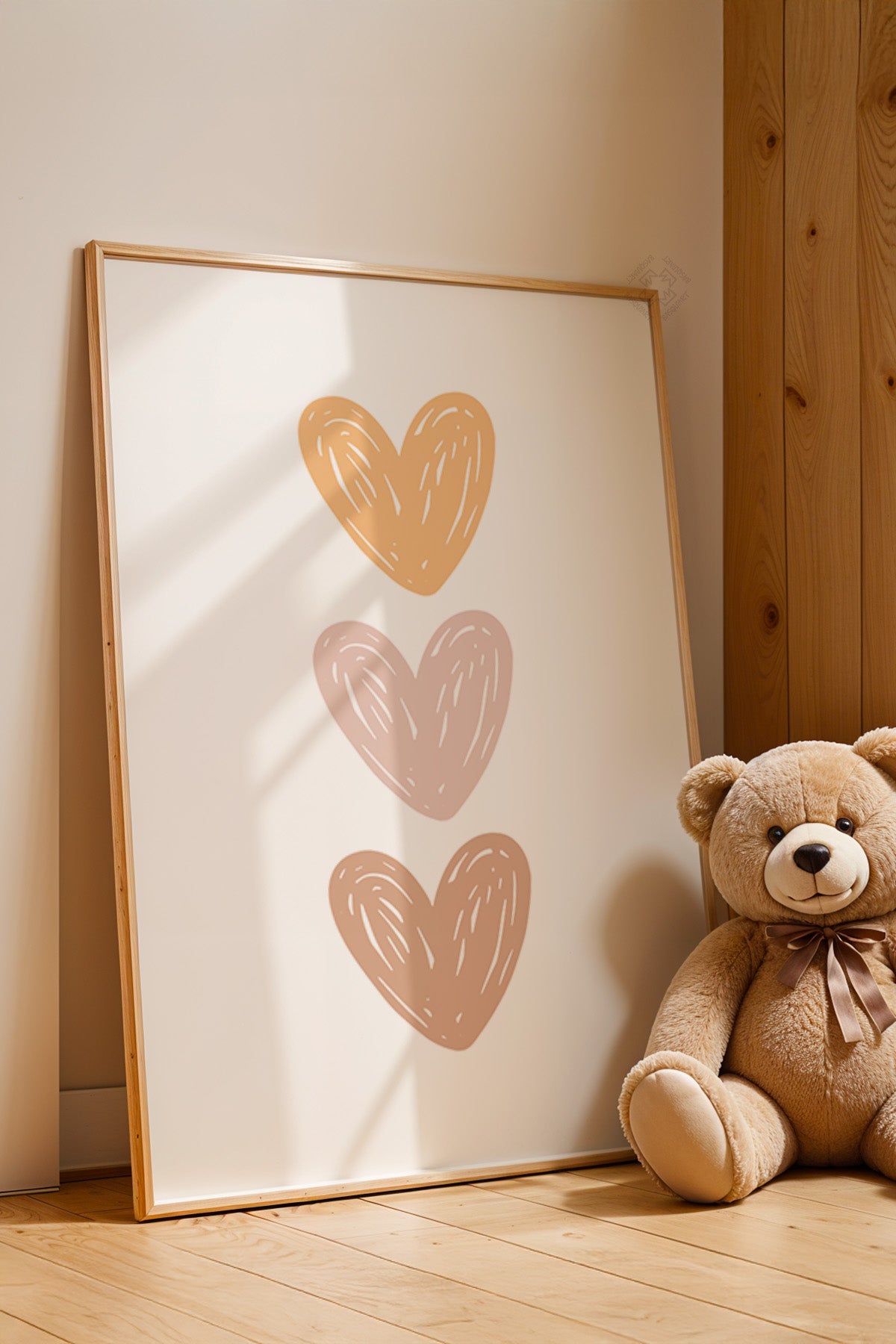 Çocuk Odası, Bebek Odası Ahşap Çerçeveli Poster, Tablo No:11