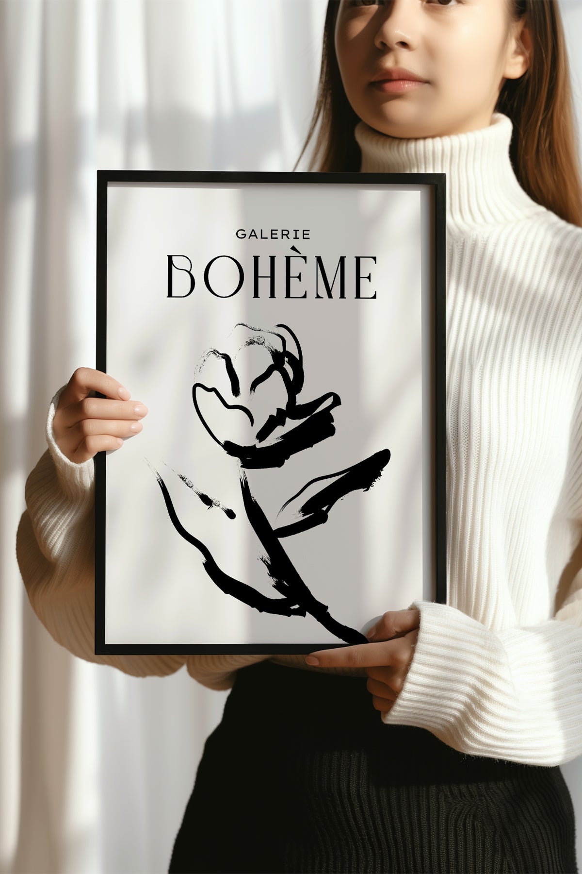 Bohemian Serisi Siyah Çerçeveli Poster, Tablo No:127
