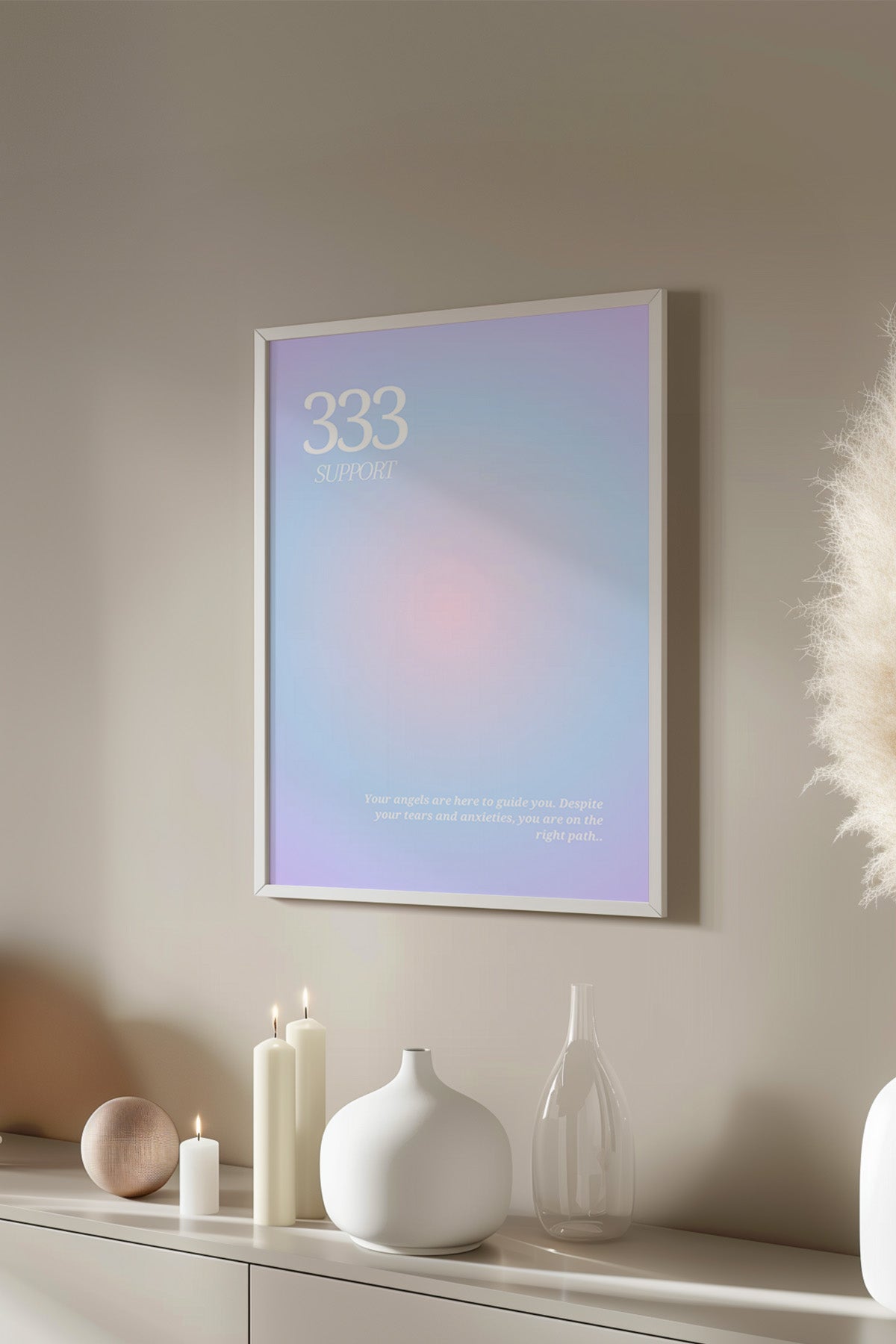 Aura Serisi Beyaz Çerçeveli Poster, Tablo No:165