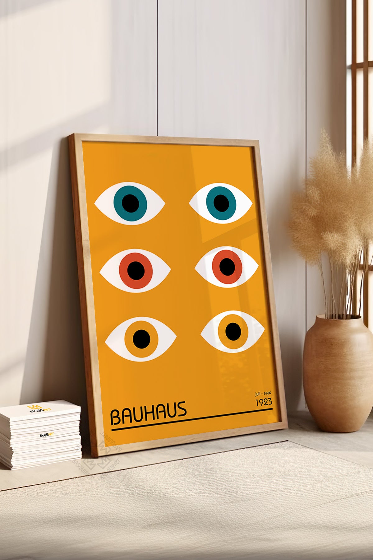 Bauhaus Serisi Ahşap Çerçeveli Poster, Tablo No:25
