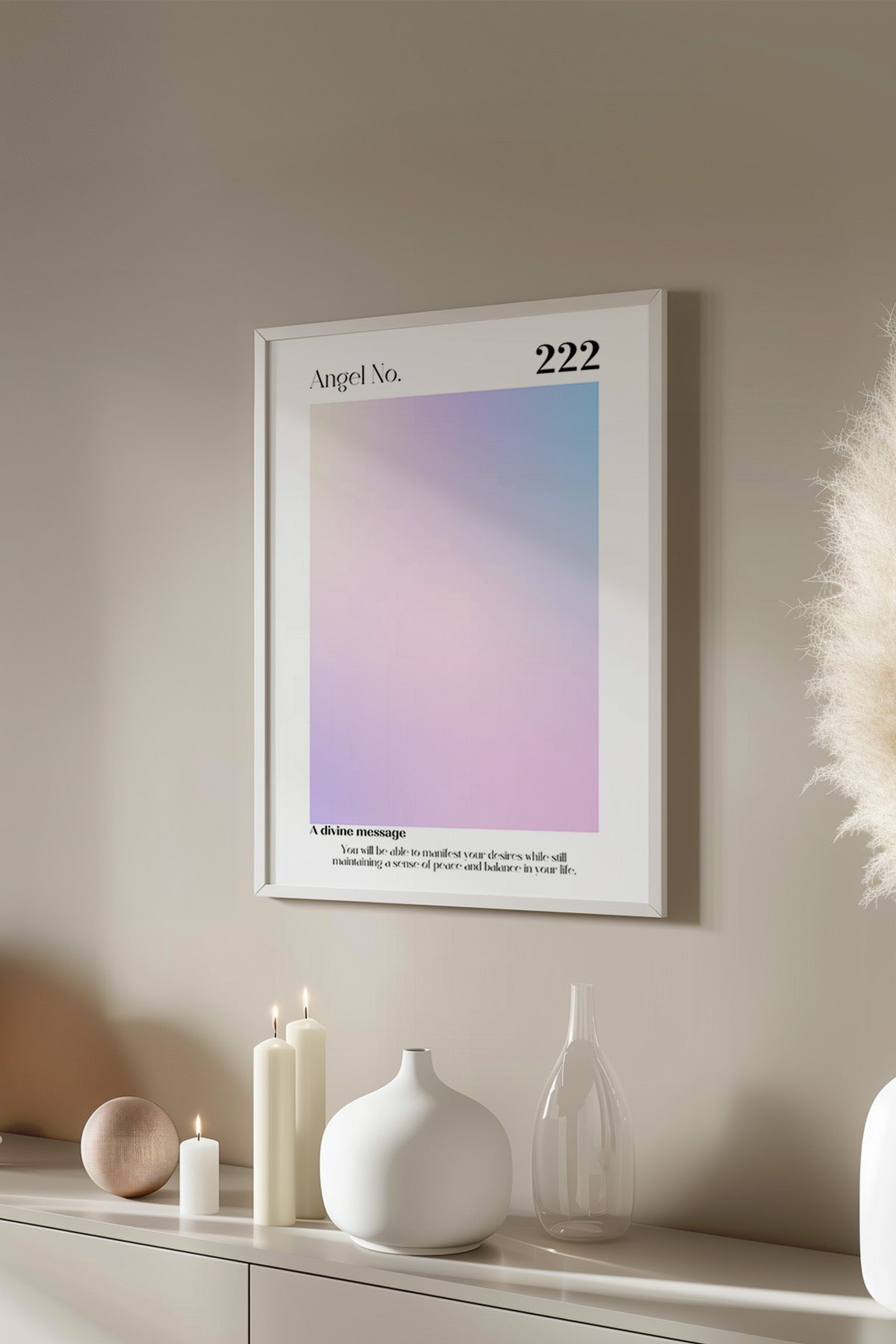 Aura Serisi Beyaz Çerçeveli Poster, Tablo No:68