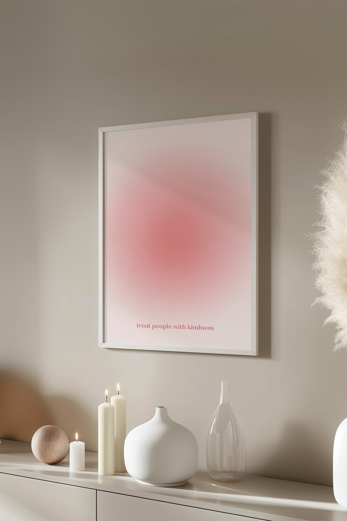 Aura Serisi Beyaz Çerçeveli Poster, Tablo No:182